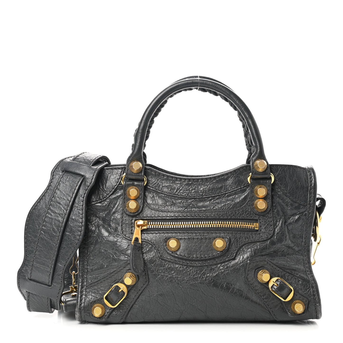 Agneau Giant 12 Gold Hardware Mini City Gris Fossile