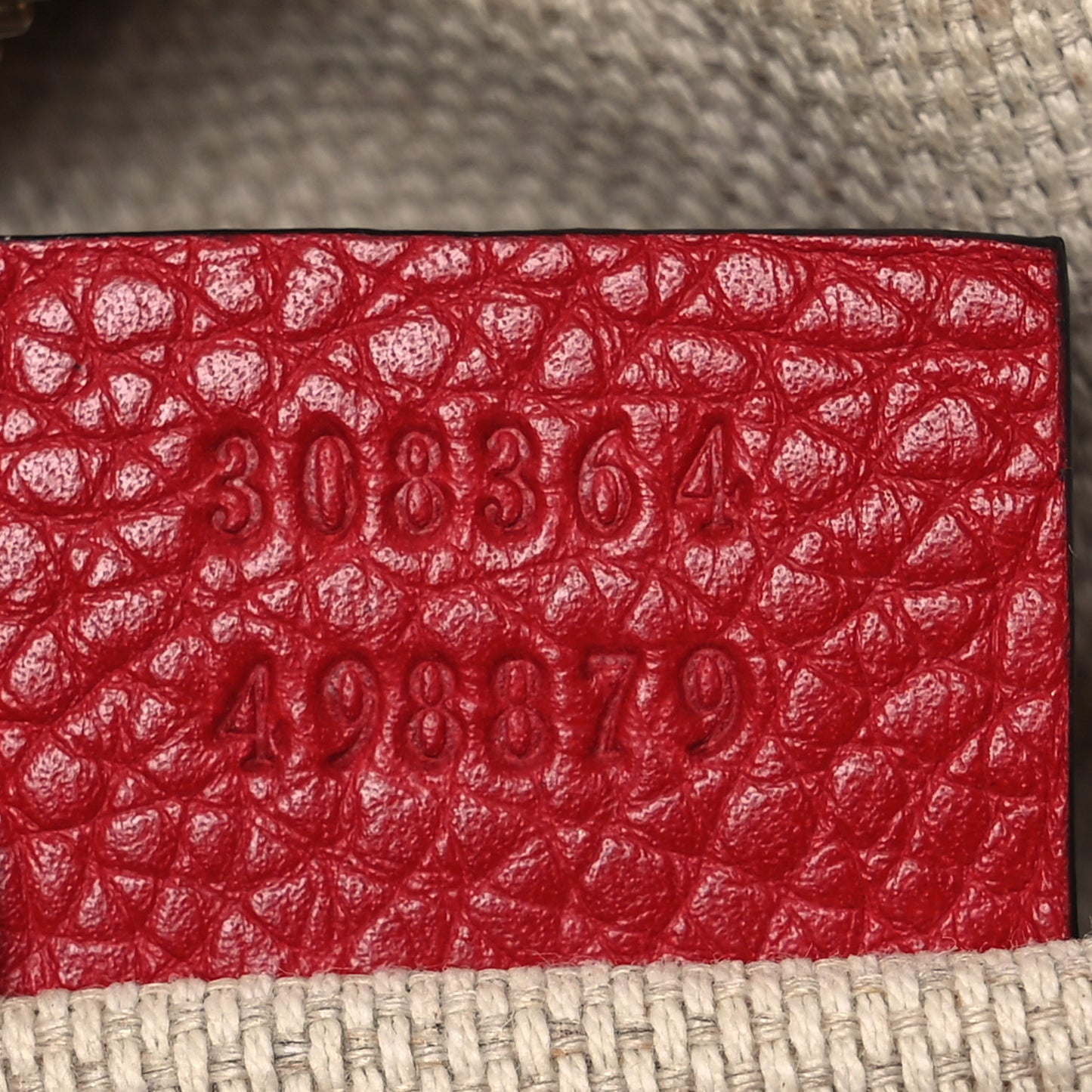 Pebbled Calfskin Small Soho Disco Bag Vibrant Red