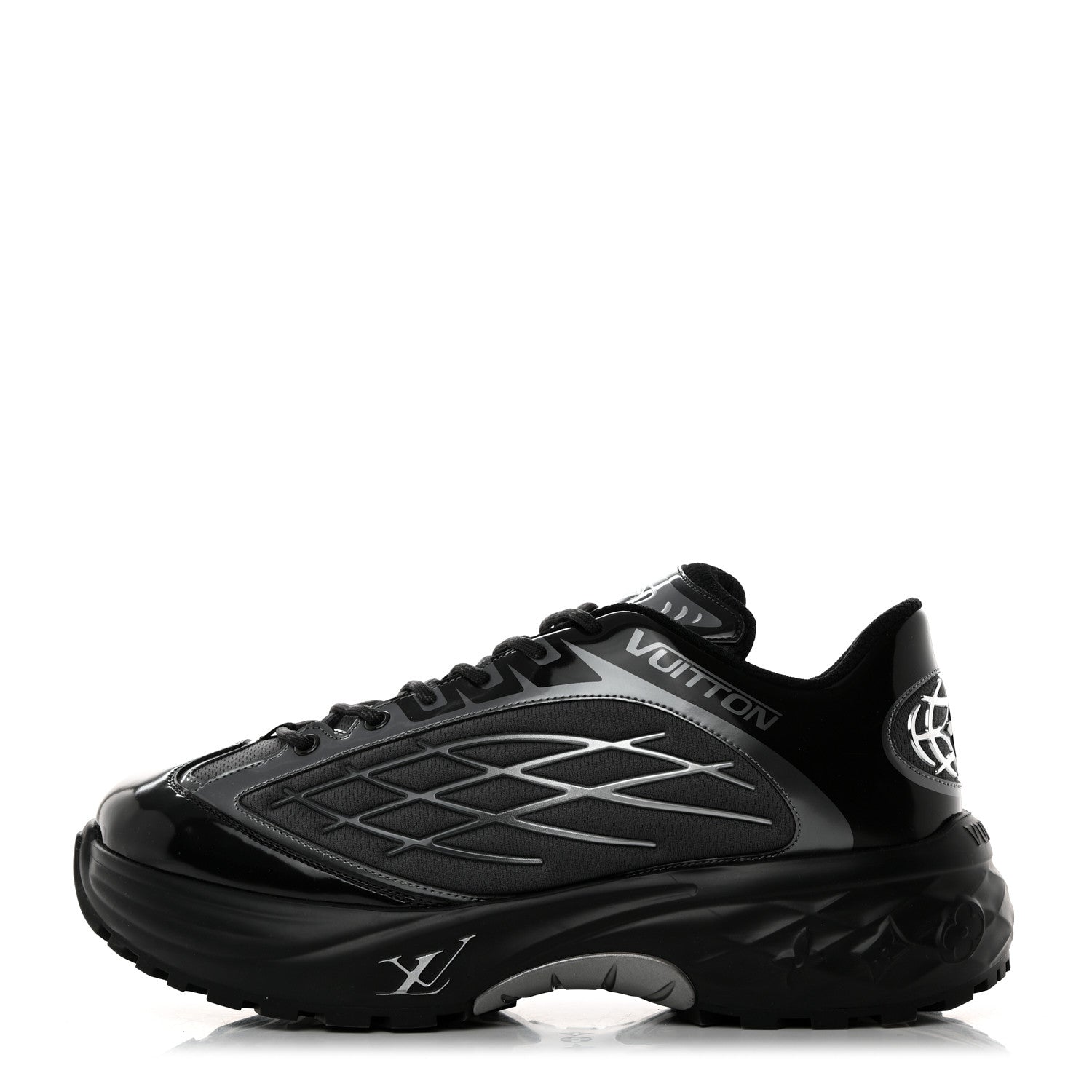 Louis Vuitton ブラック Louis Vuitton Monogram Discovery Lace Up Sneakers 9 Black