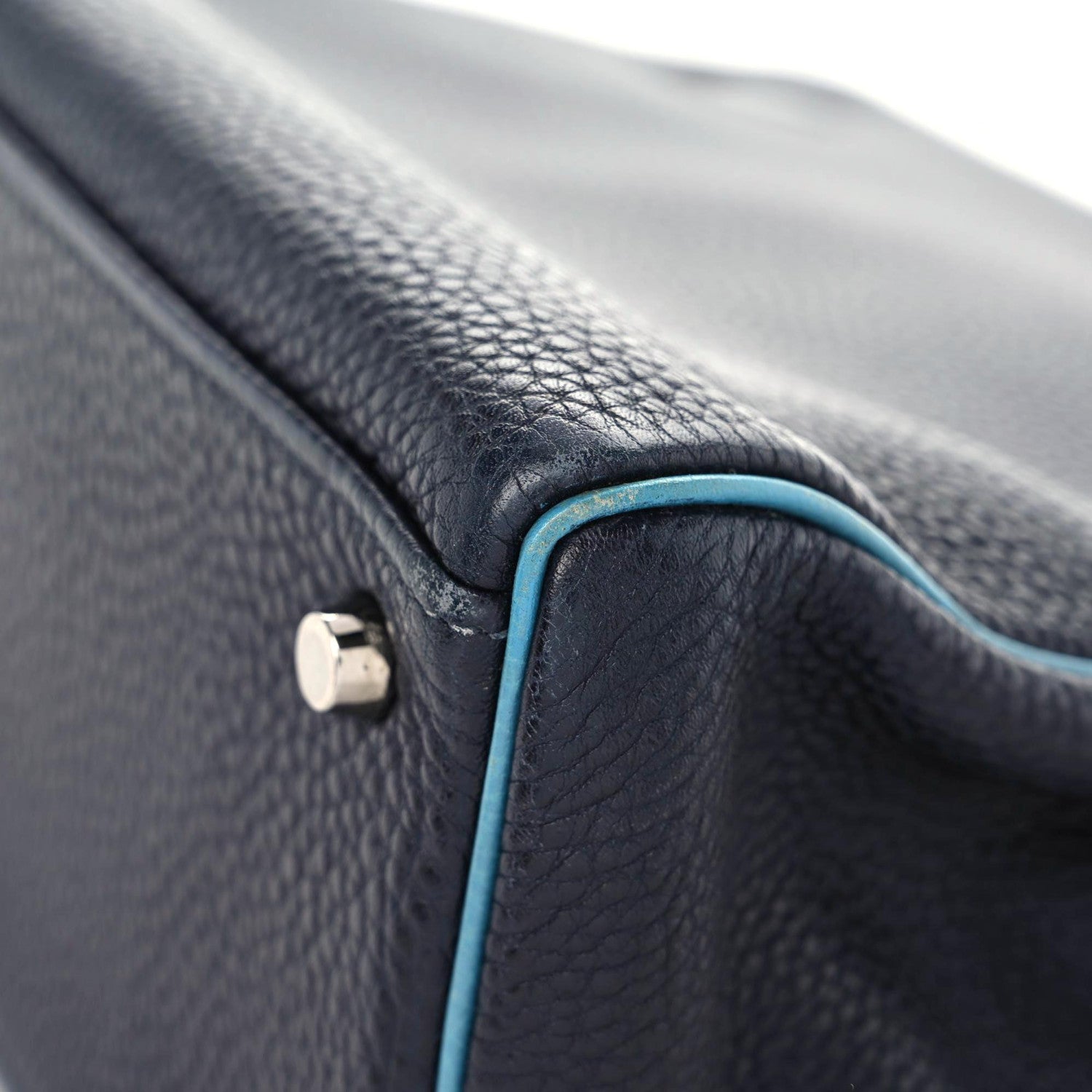 Hermes Togo Bi-Color Kelly Retourne 32 Indigo Blue Jean 8 of 17
