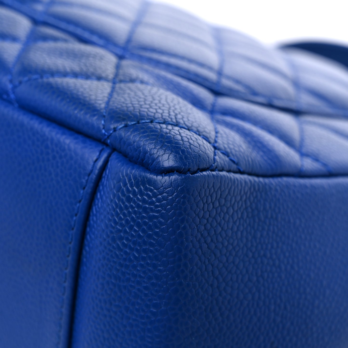 Caviar Quilted Grand Shopping Tote GST Blue
