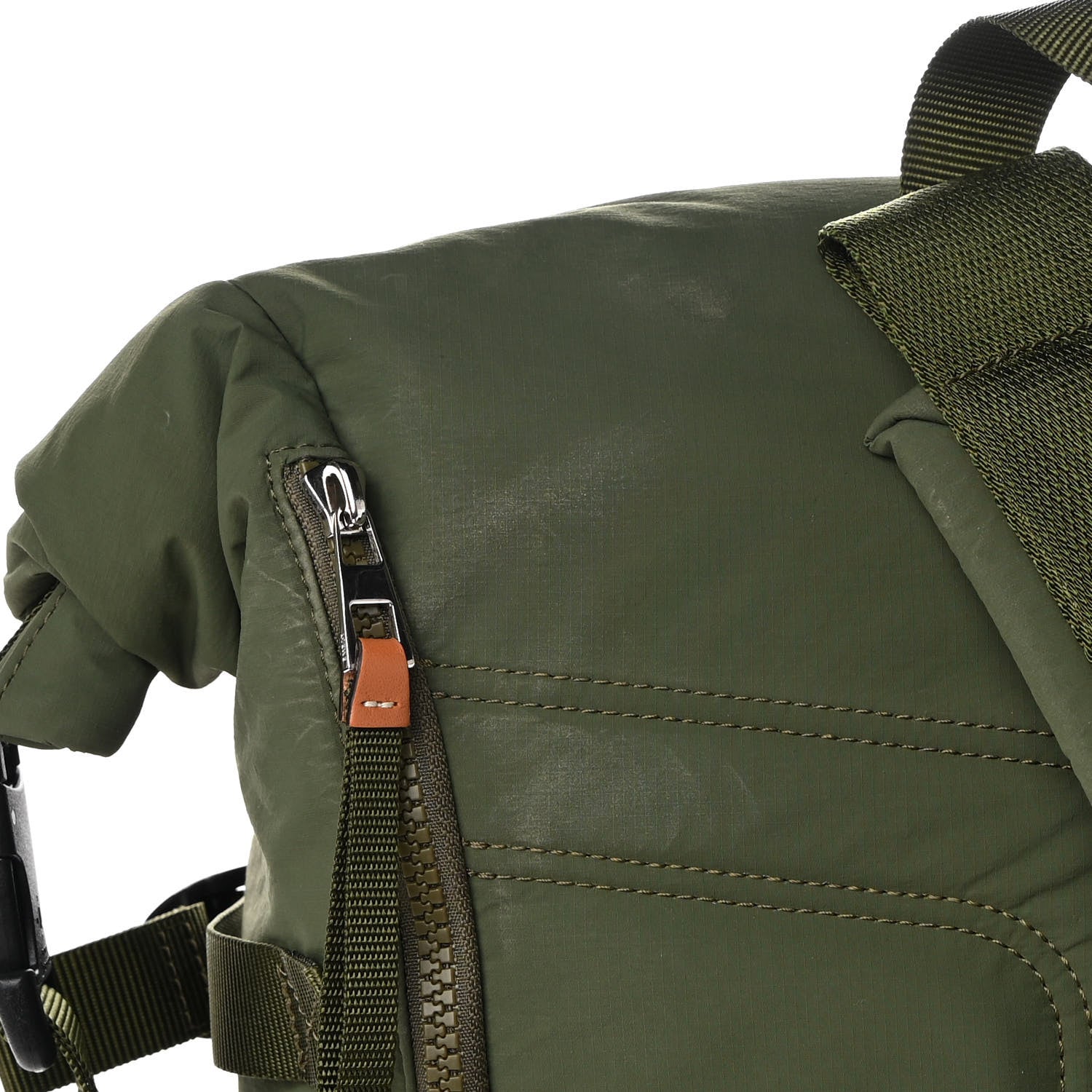 Loewe Recycled Nylon Eye/LOEWE/Nature Roll Top Backpack Khaki Green 15 of 15