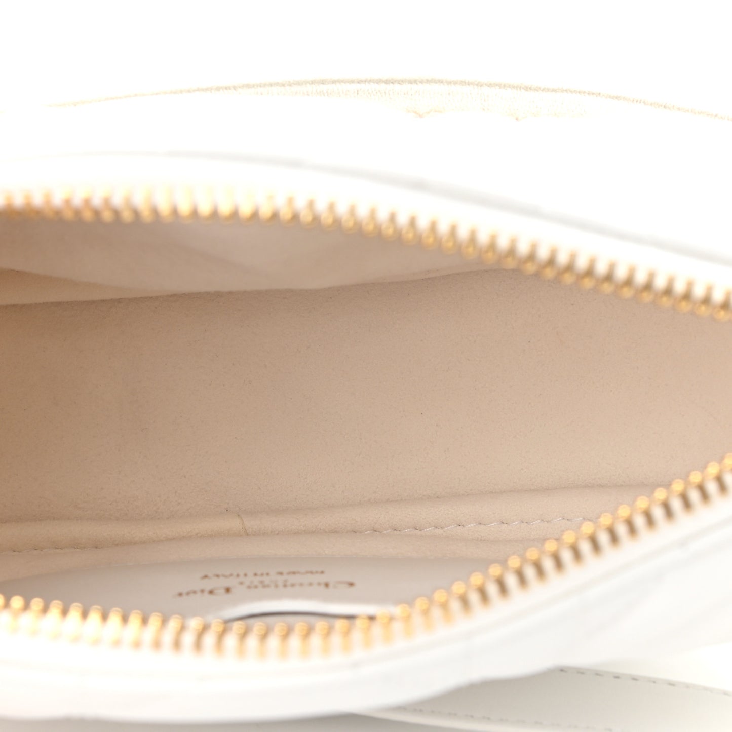 Lambskin Cannage Small Dior Vibe Hobo Bag Latte