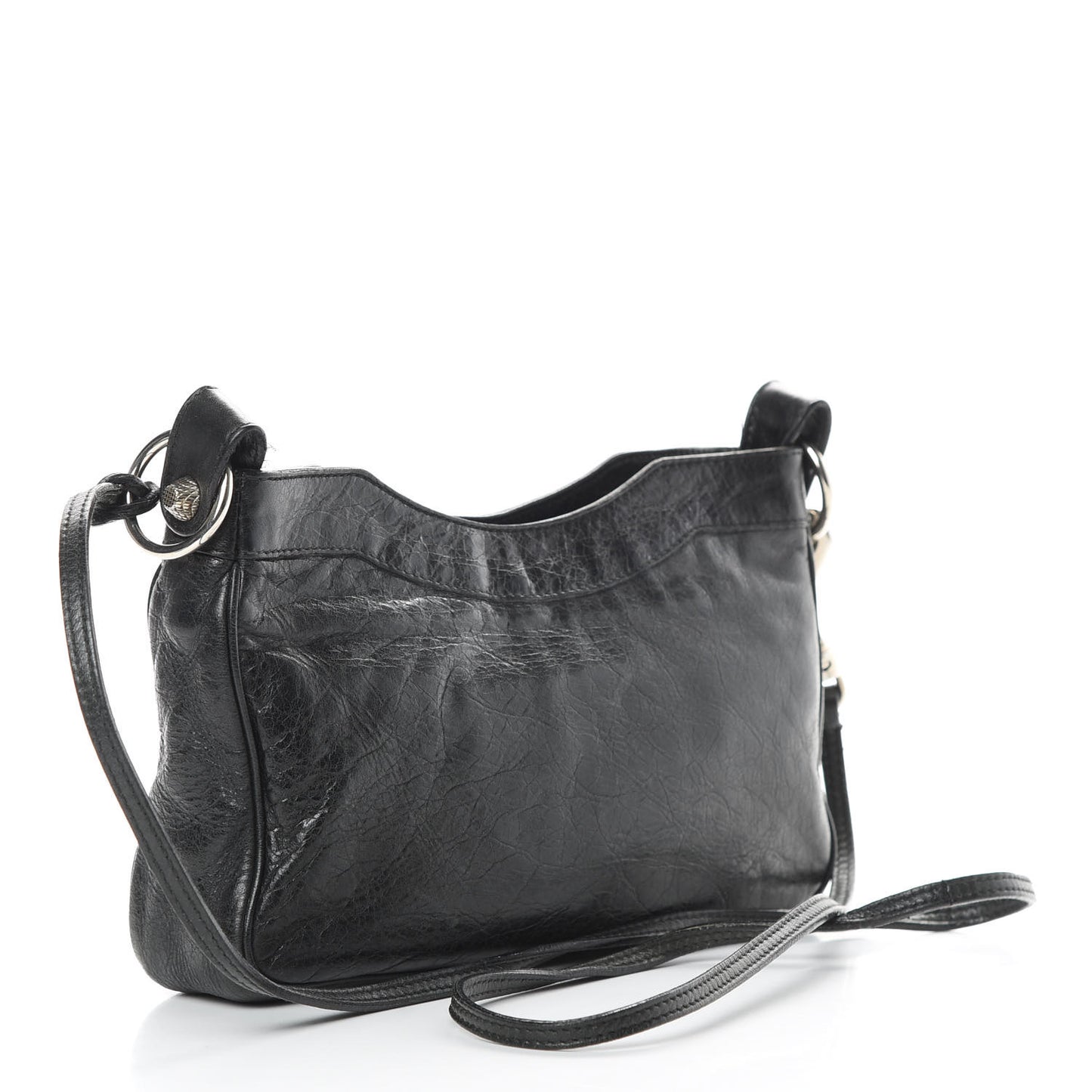 Agneau Giant 12 Silver Hardware Hip Black