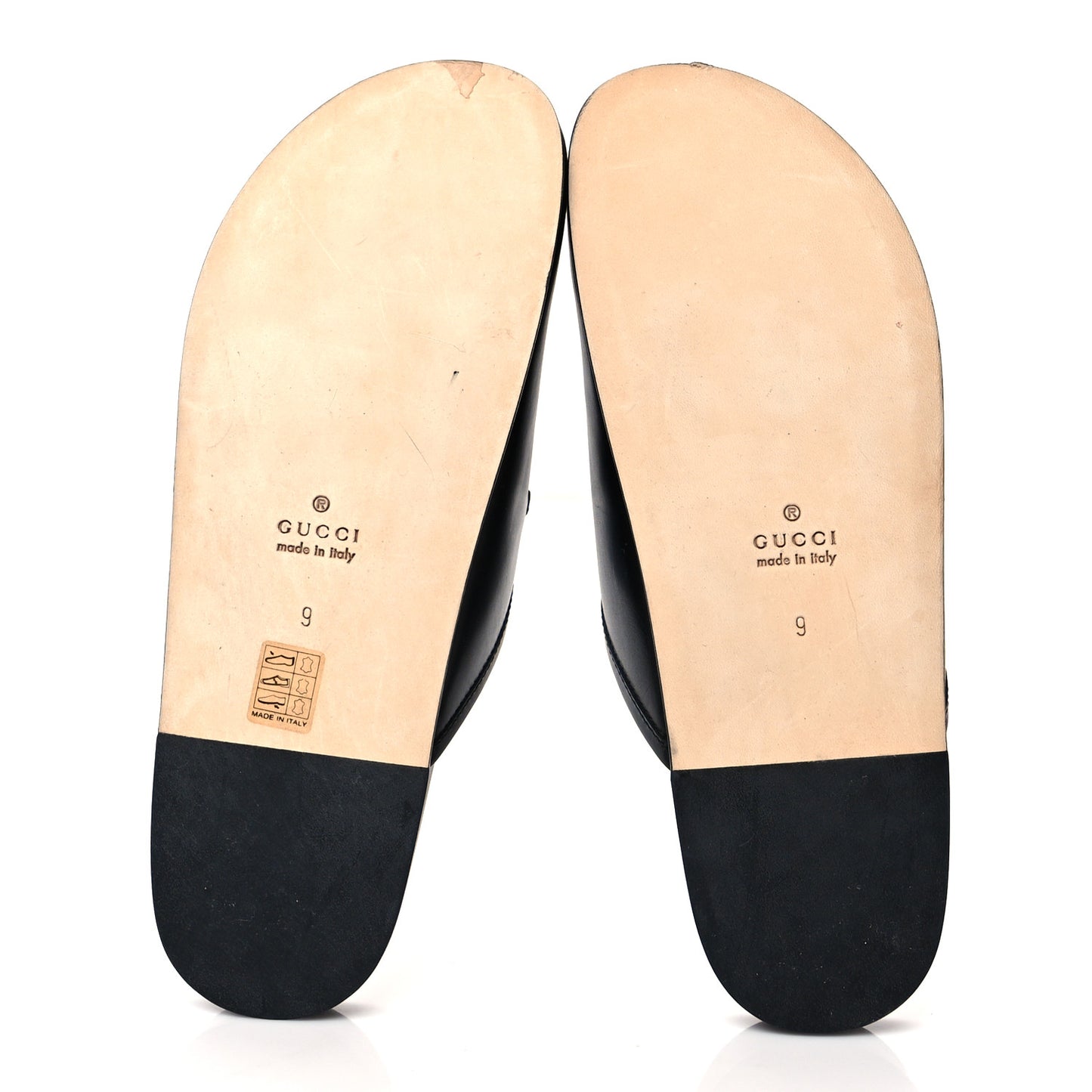 Calfskin Mens Horsebit River Slippers 9 Black