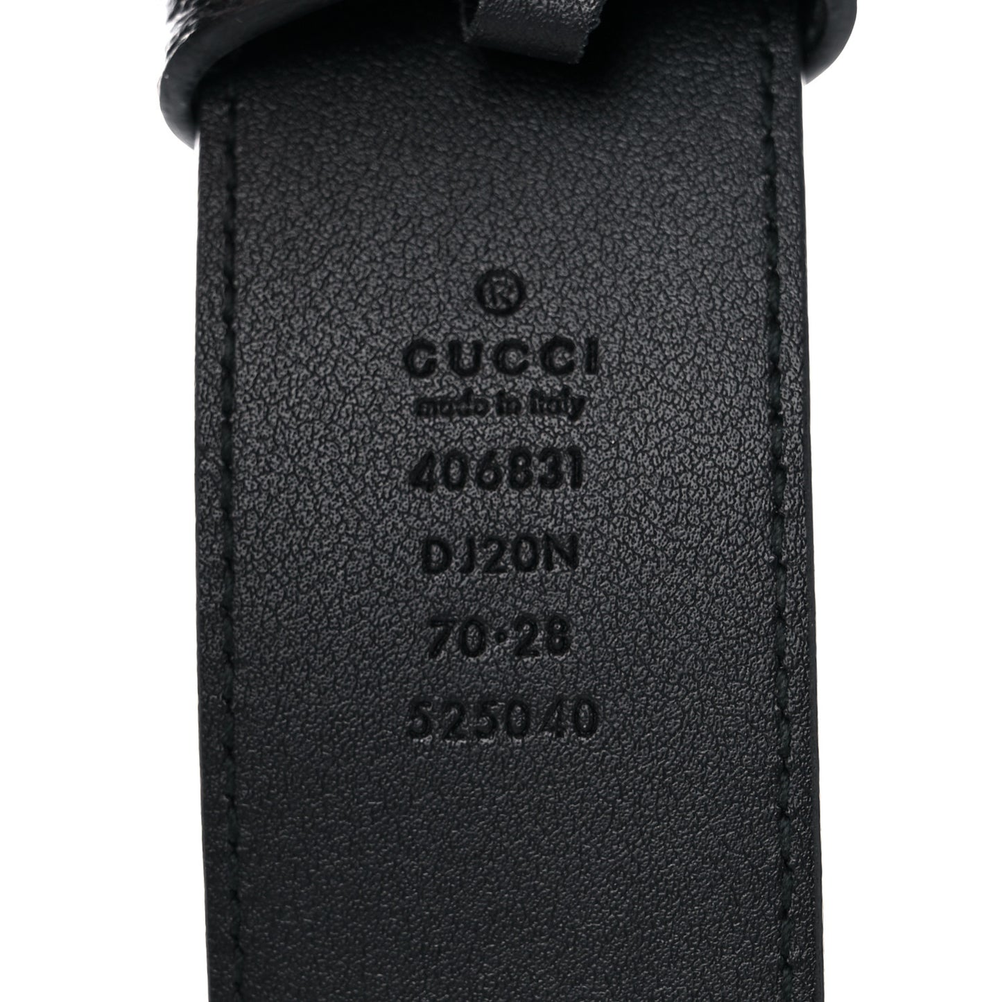 Textured Dollar Calfskin Nickel Double G 40mm Belt 70 28 Black