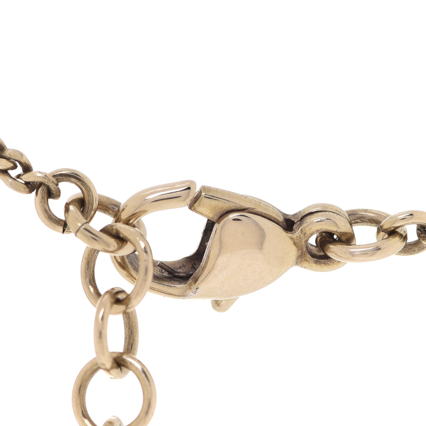 Pearl CC Drop Necklace Gold