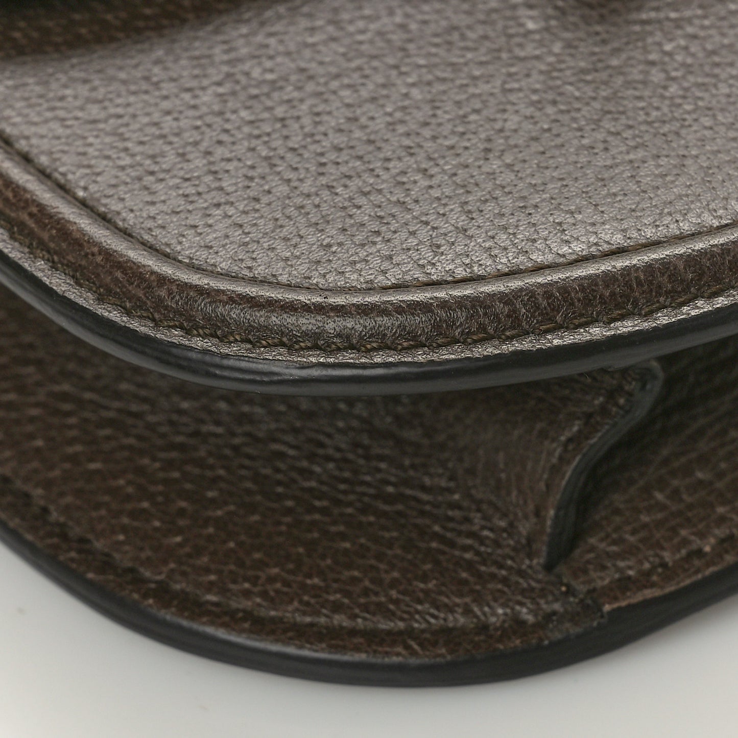 Textured Calfskin Web Crystal Heart Stripe Small Totem Shoulder Bag New Acero