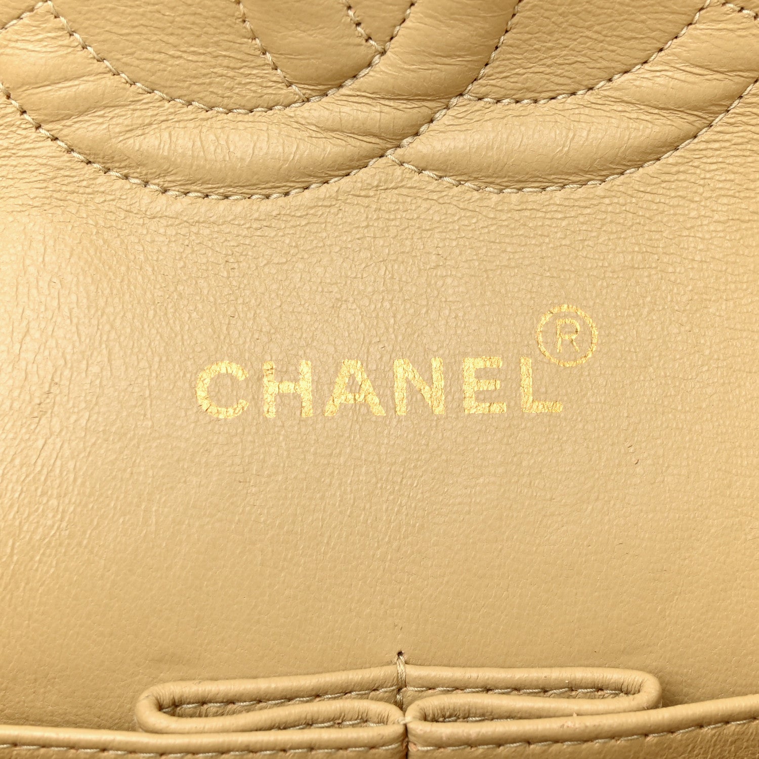 Chanel Lambskin Quilted Medium Double Flap Beige 6 of 19