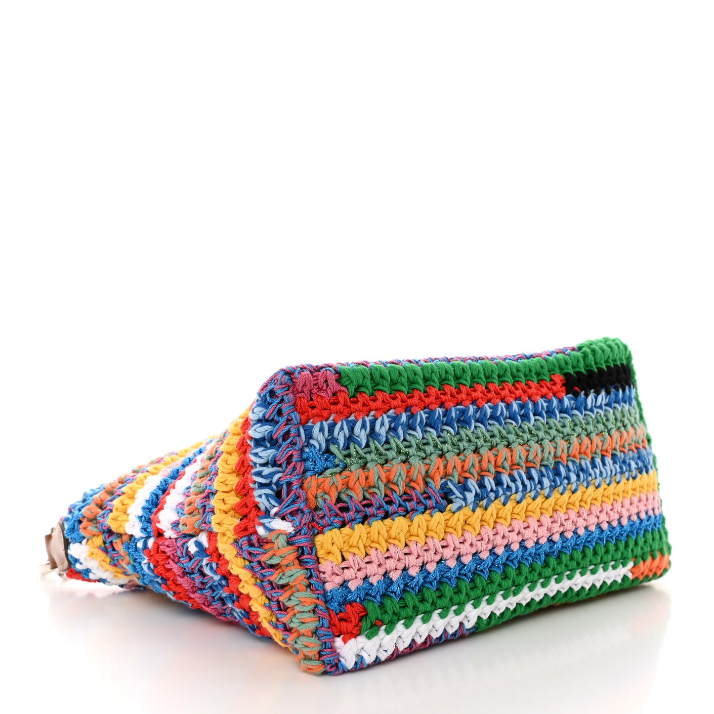 Fabric Crochet Pouch Multicolor