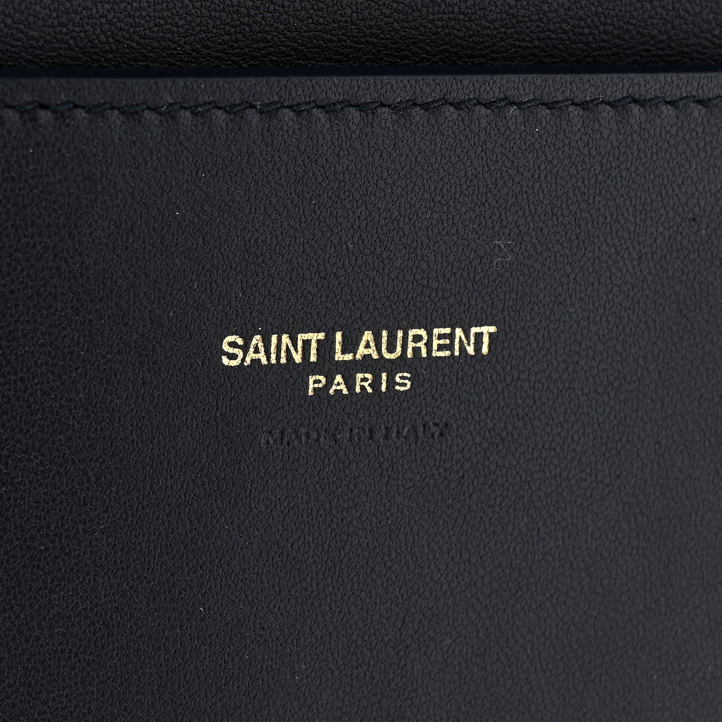 SAINT LAURENT Smooth Calfskin Suede Medium Reversible Monogram Kate Satchel Navy