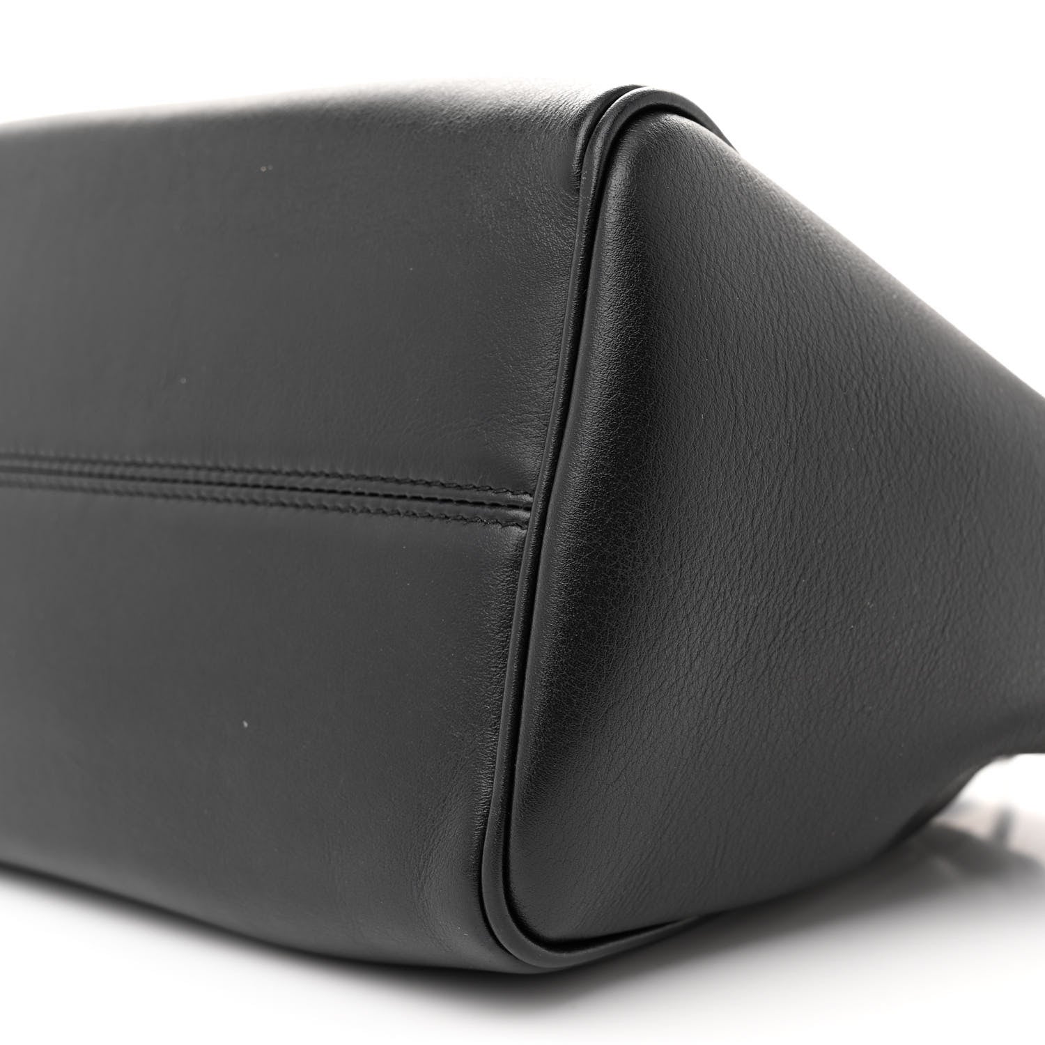 Celine Smooth Calfskin Cuir Small Triomphe Cabas Drawstring Black 10 of 11