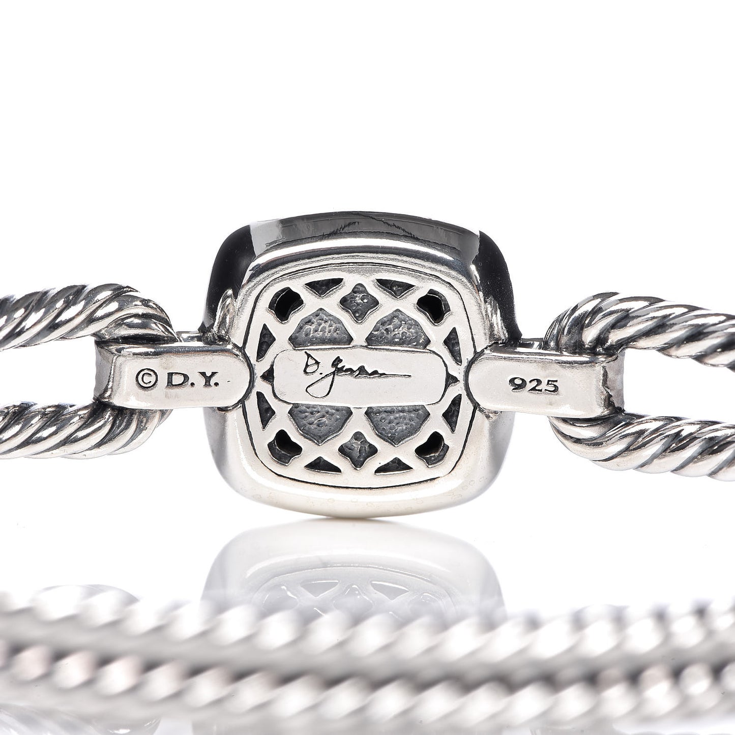 Sterling Silver Diamond Black Orchid Albion Cable Bracelet