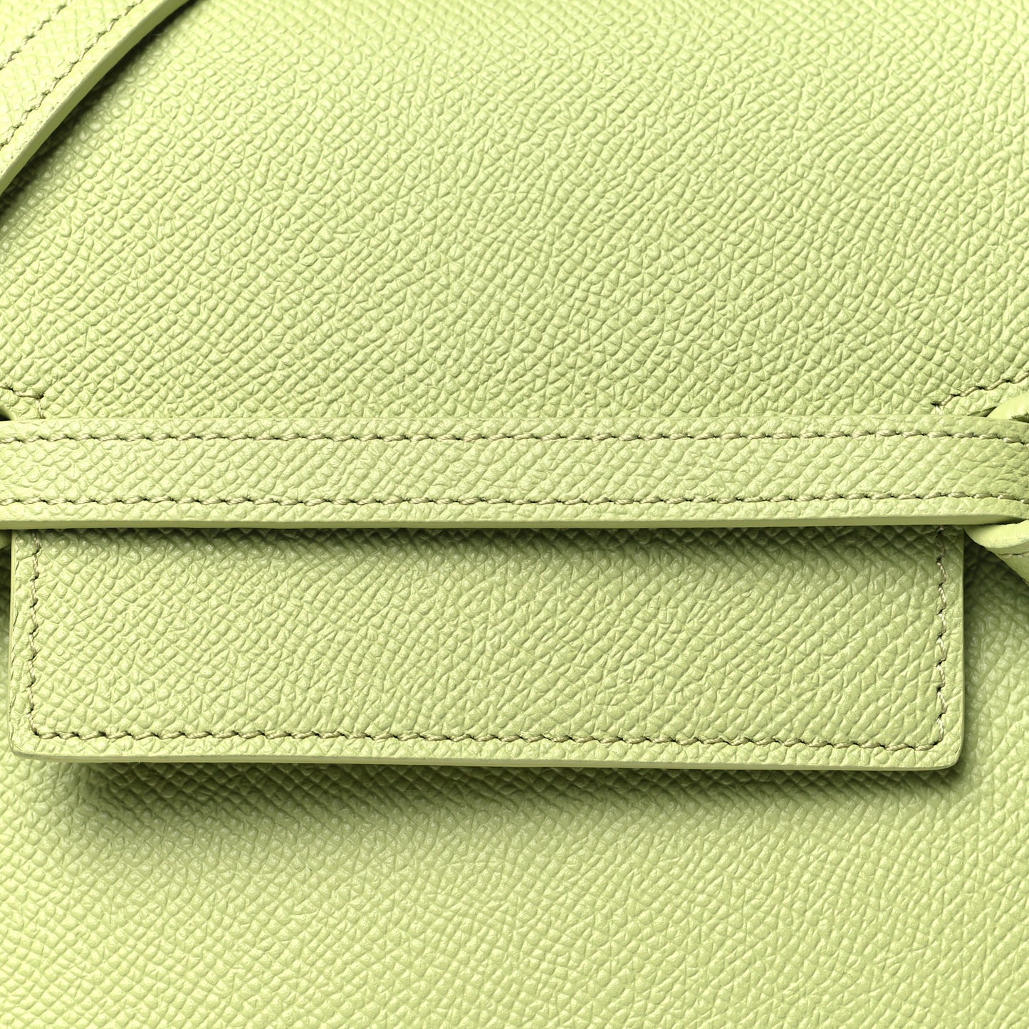 Grained Calfskin Nano Belt Bag Vert D'eau