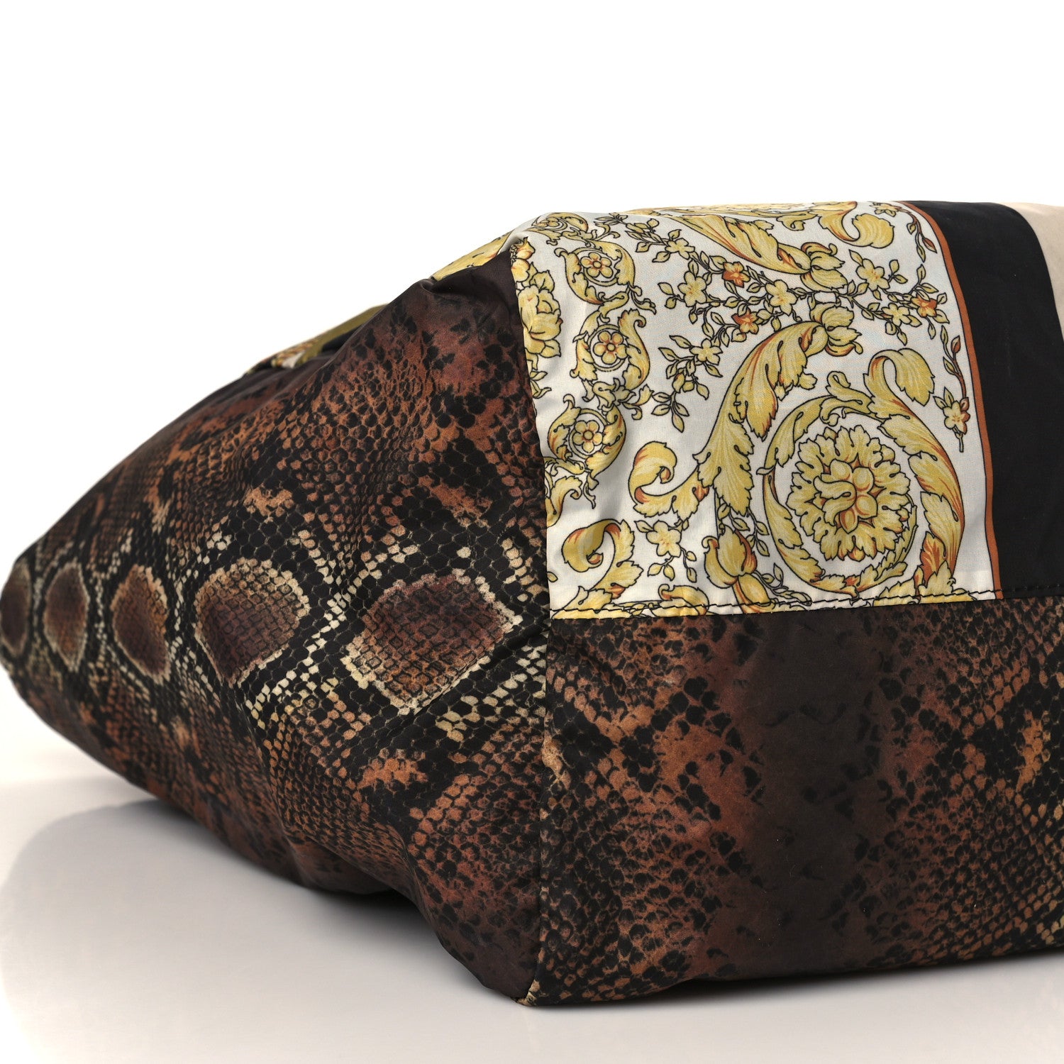 Versace Fabric Calfskin Baroque Print Tote Multicolor 7 of 9