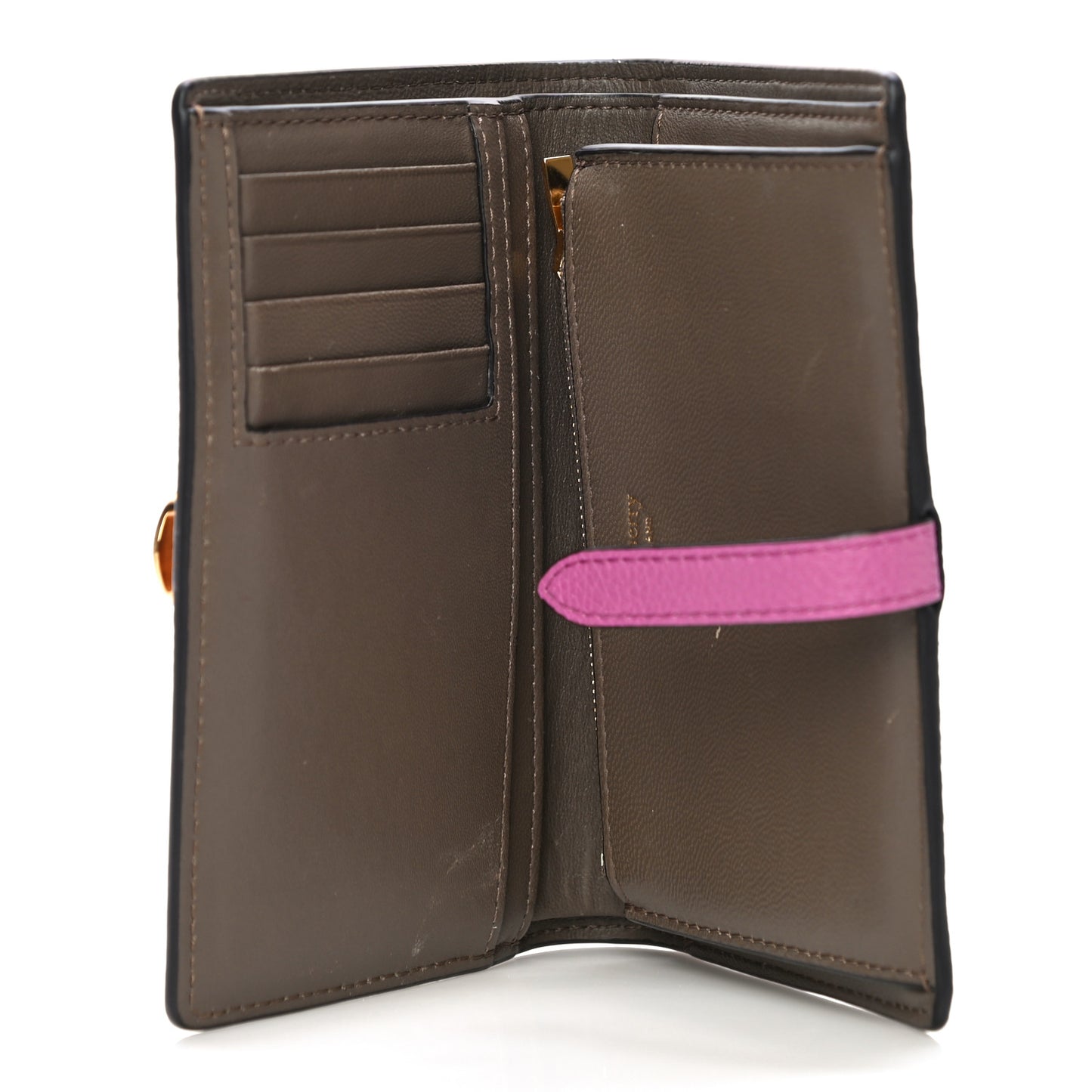 Cross Grain Calfskin Tree Wallet Pink