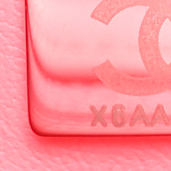 Lambskin Quilted Mini Rectangular Flap Coral Pink