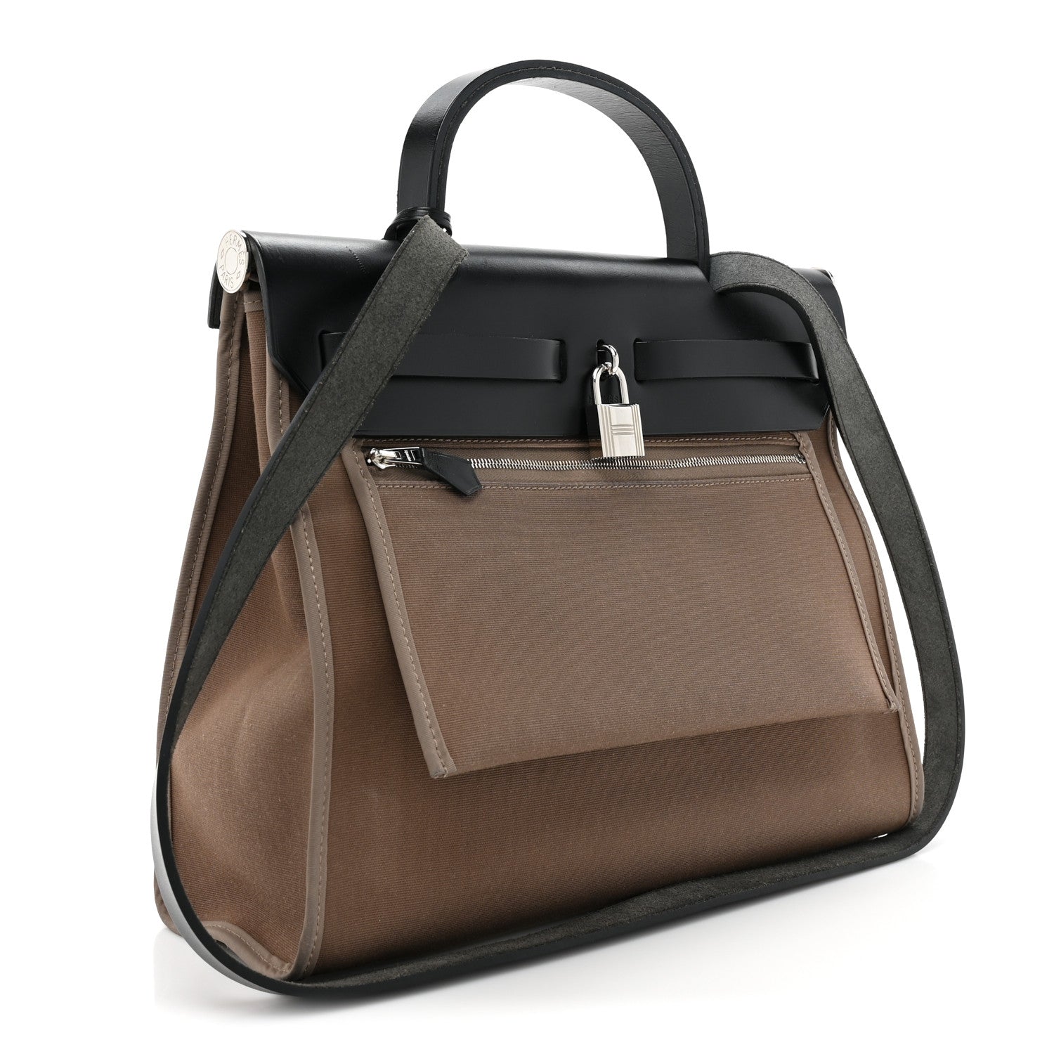 Hermes Vache Hunter Toile Herbag Zip 31 PM Etoupe Ebene 4 of 14