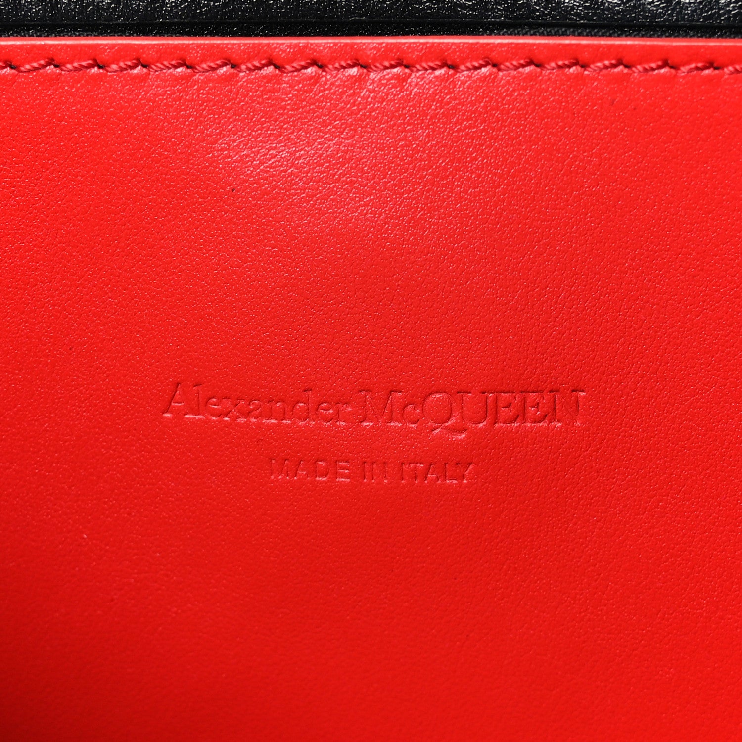 Alexander McQueen Canvas Jacquard Print Graffiti Tote Black Lust Red 6 of 8