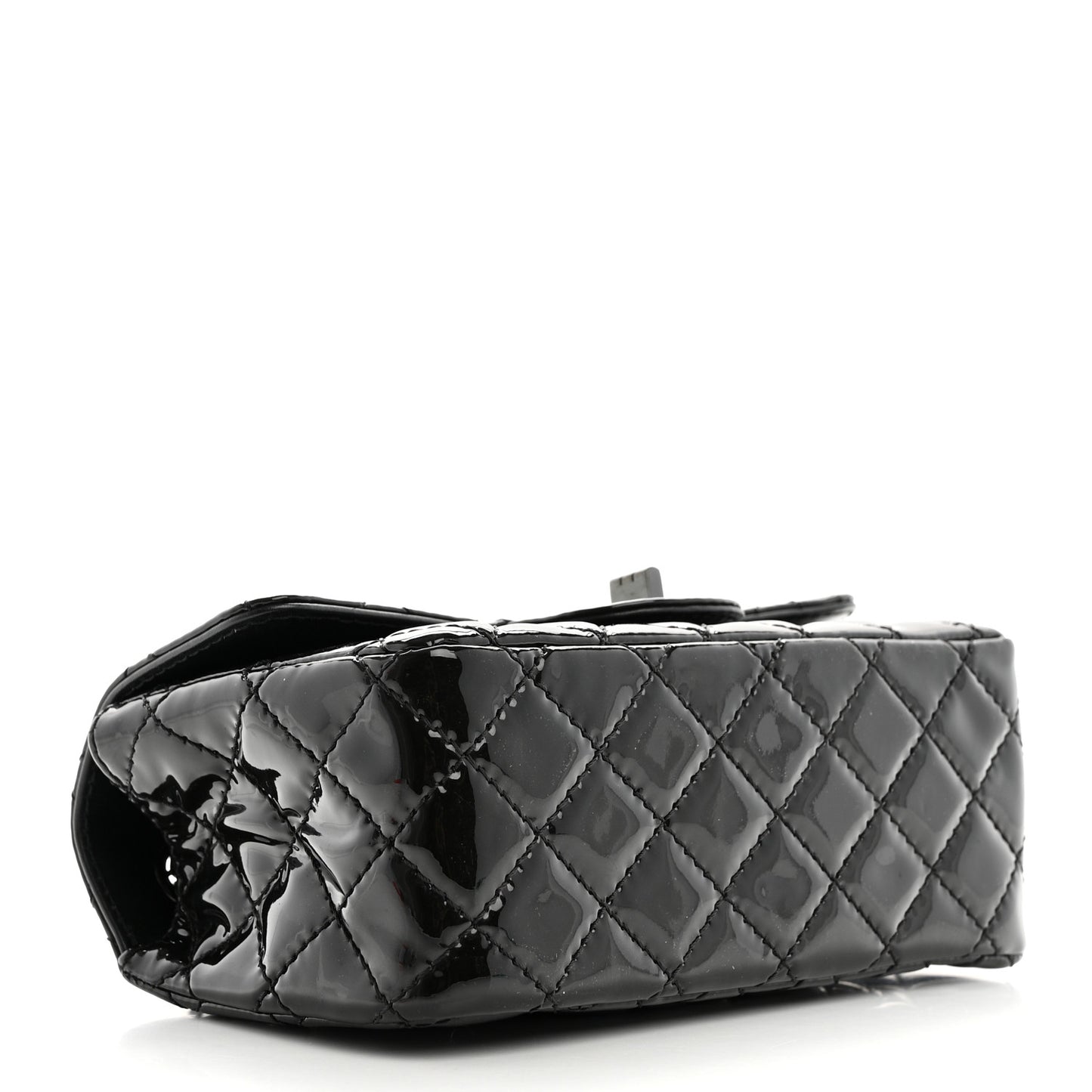 Patent Calfskin Quilted 2.55 Reissue Mini Flap So Black