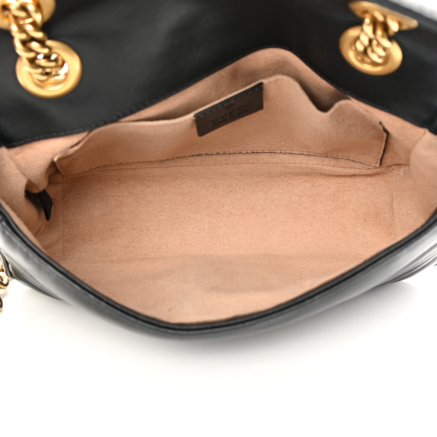 Calfskin Matelasse Mini GG Marmont Shoulder Bag Black