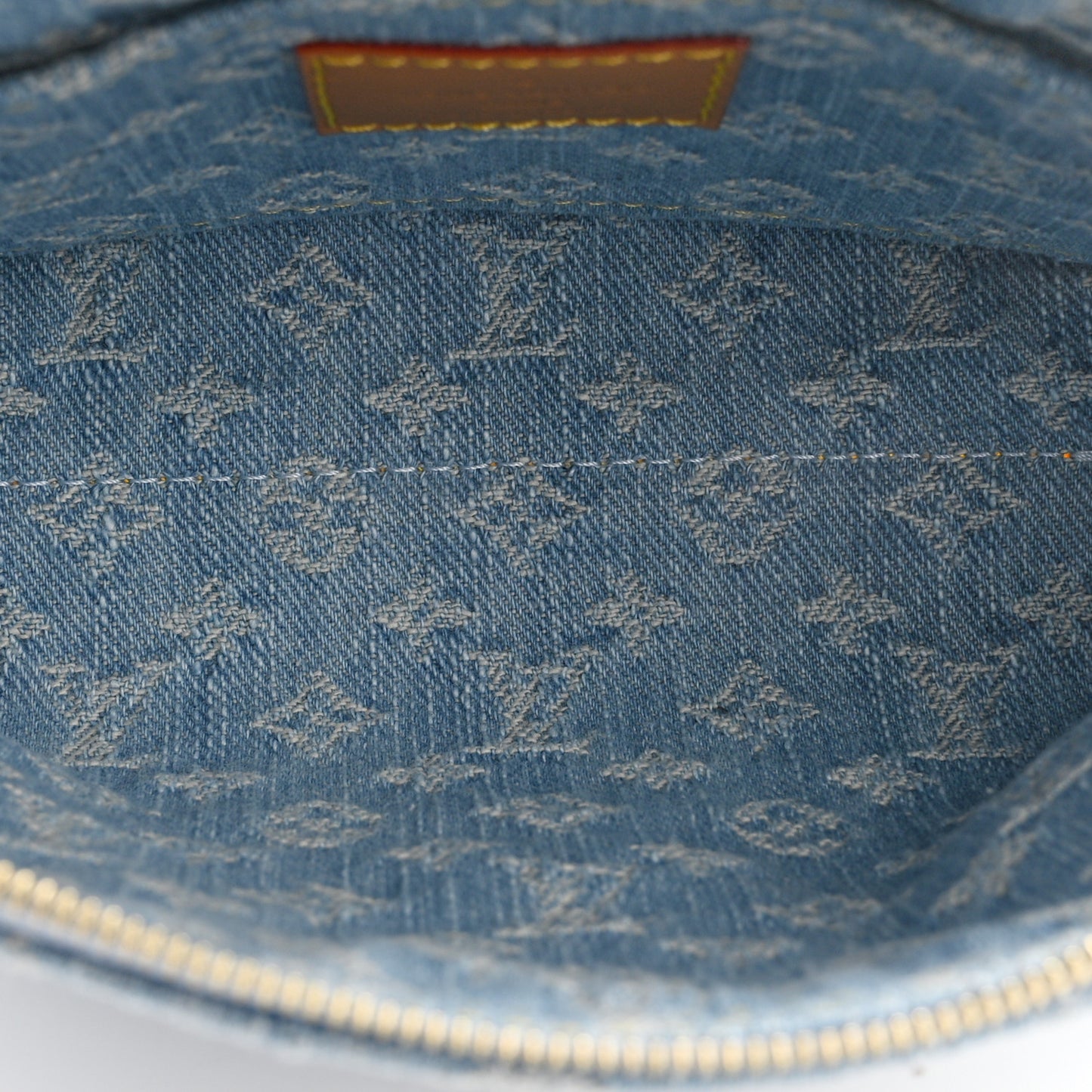 Denim Monogram Pochette Cosmetique PM Sky Blue
