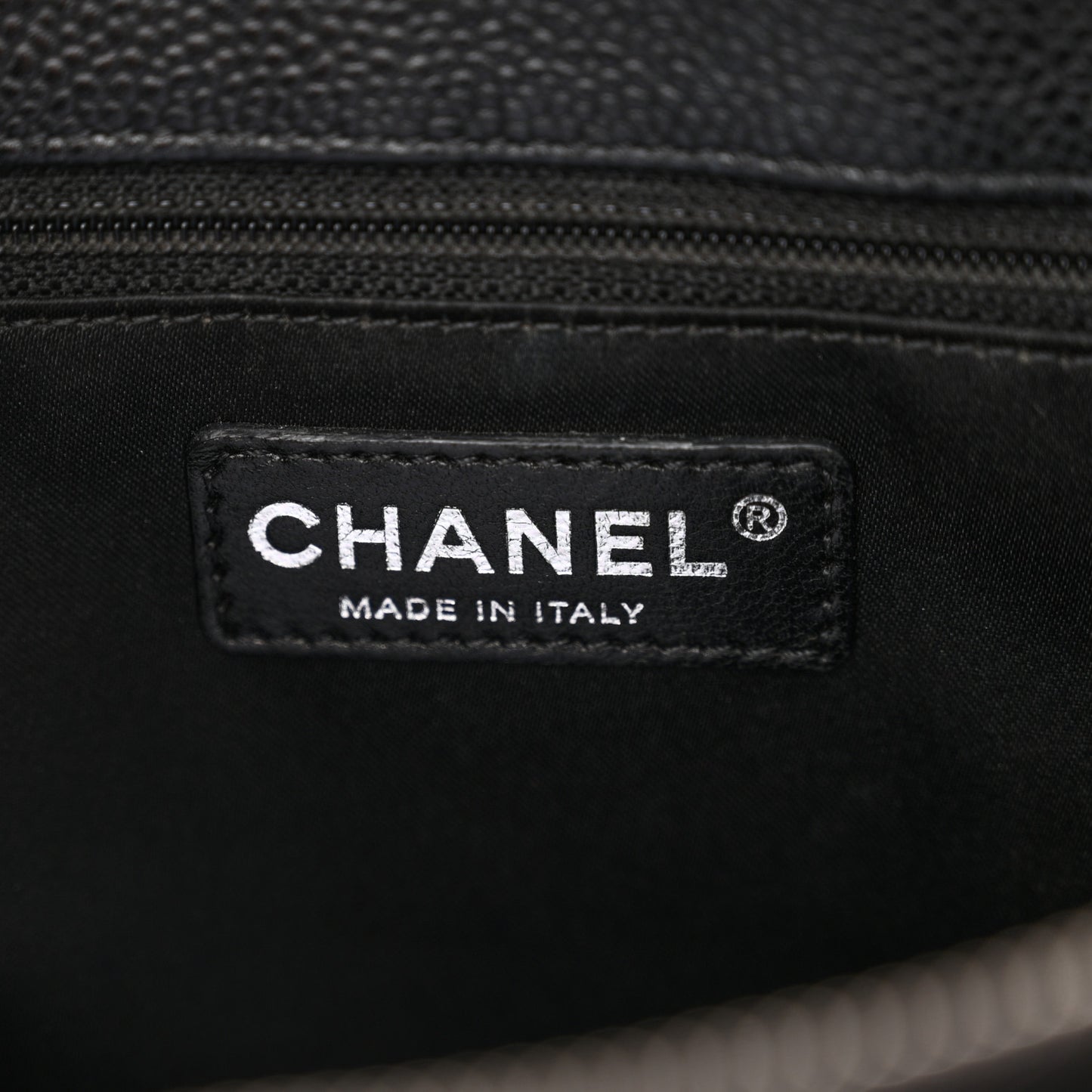 Caviar Quilted Grand Shopping Tote GST Black