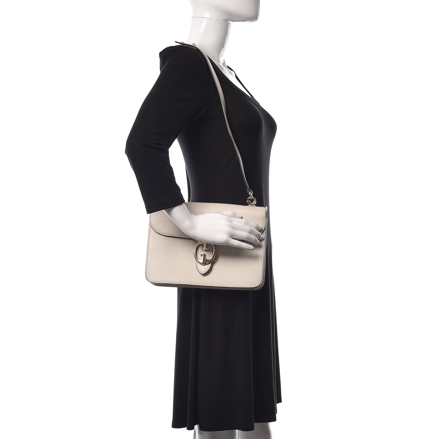 Calfskin Medium 1973 Shoulder Flap Bag Ivory