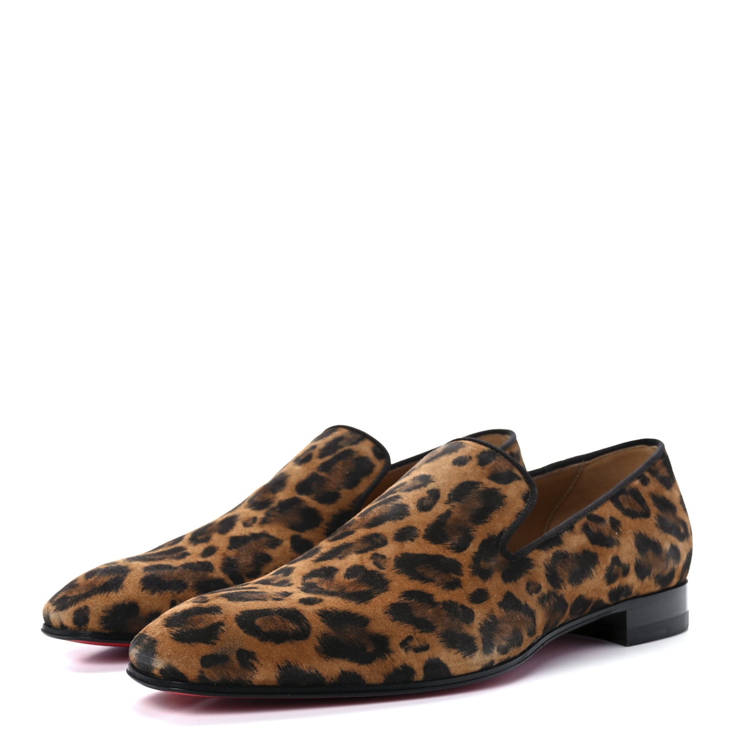 Veau Velours Leopard Mens Dandelion Flat Loafers 39 Caramel