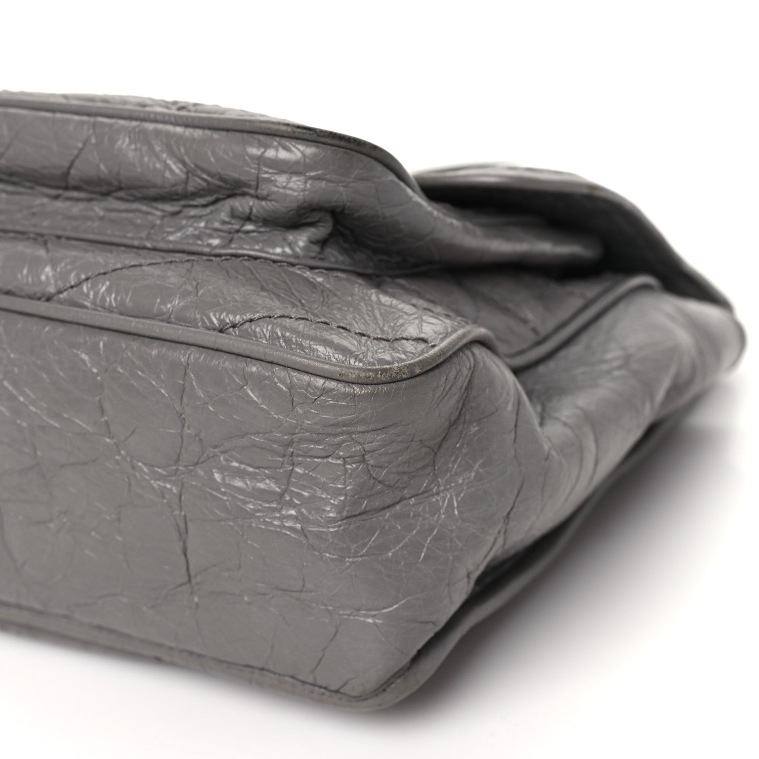 Saint Laurent Crinkled Calfskin Matelasse Monogram Large Niki Chain Satchel Fog 10 of 13