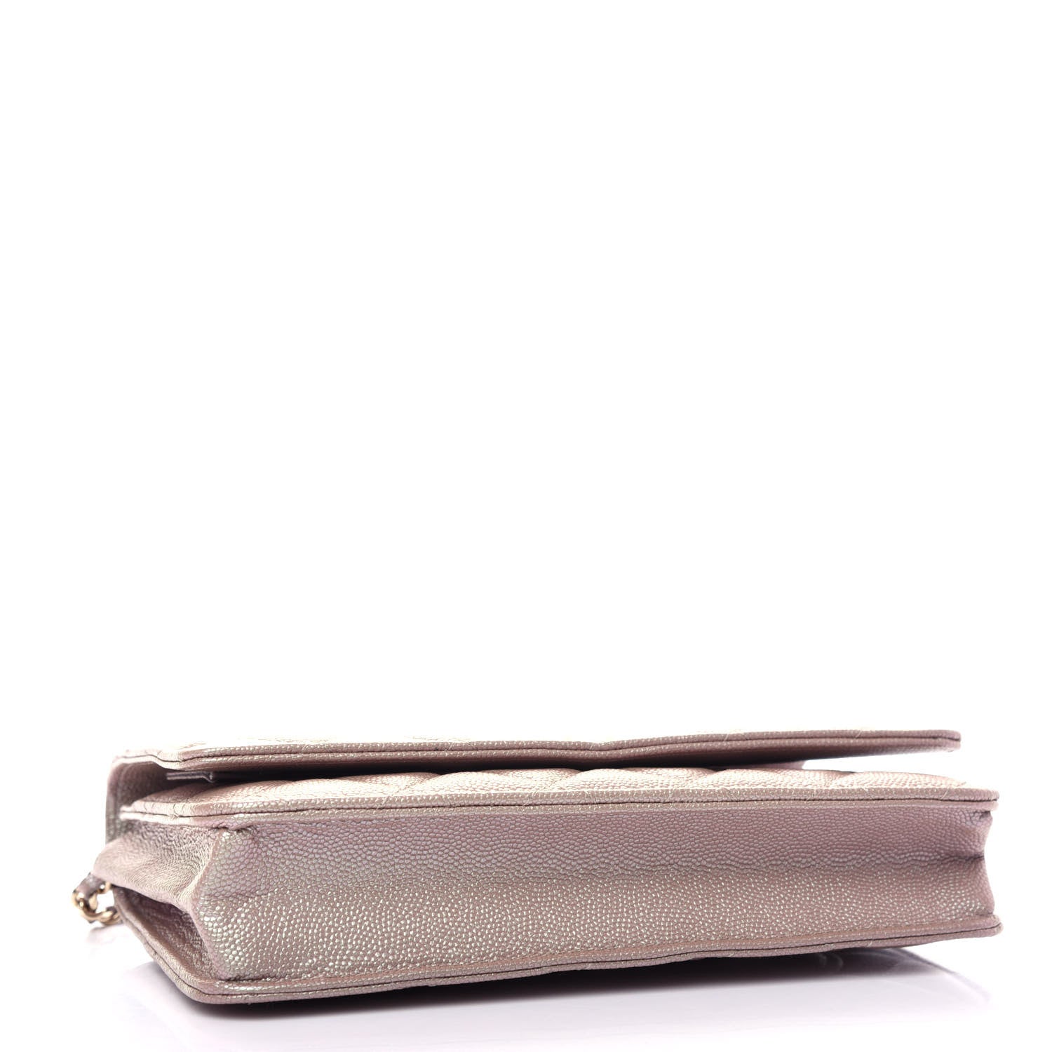 Chanel Iridescent Caviar Quilted Wallet On Chain WOC Beige 4 of 12