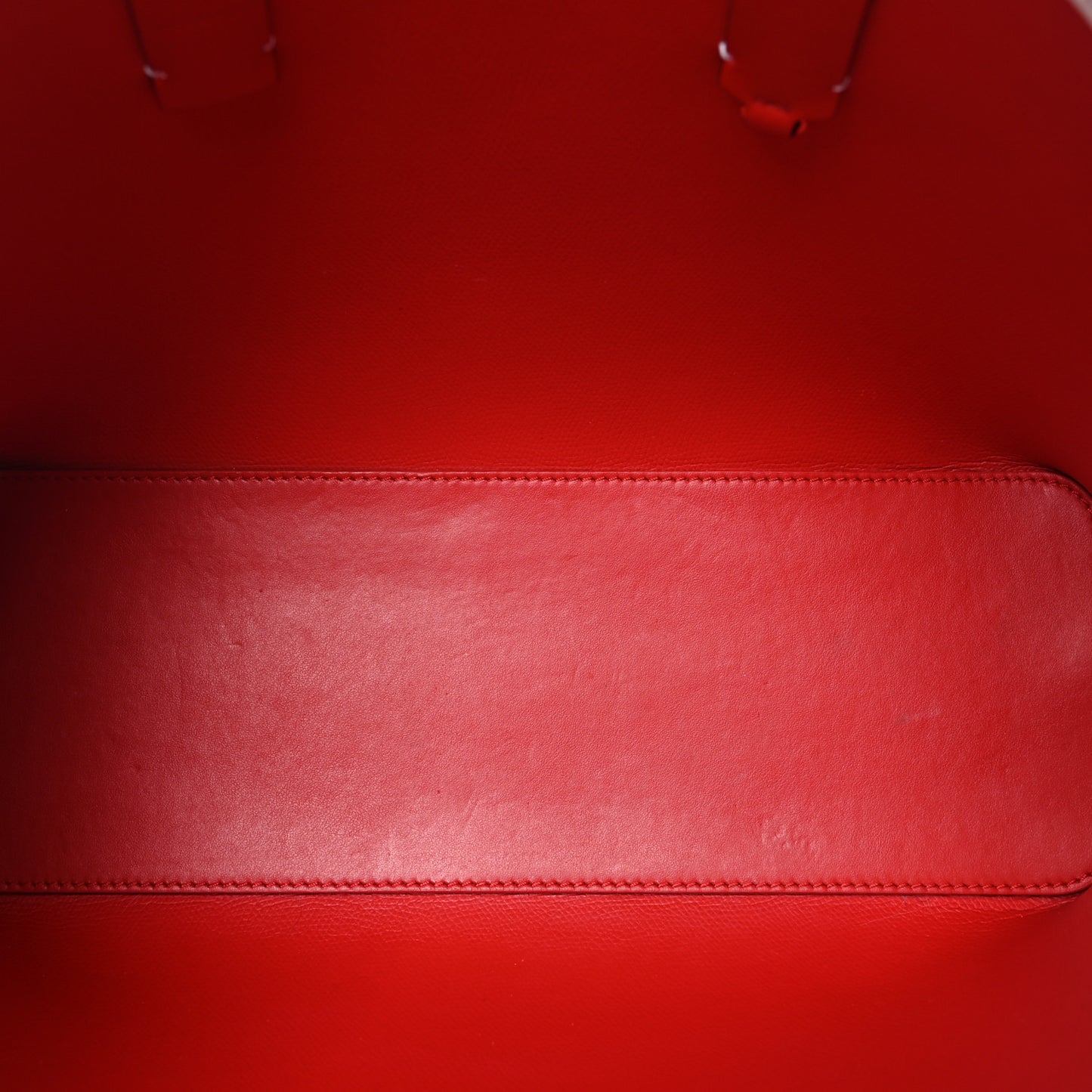 Calfskin Spikes Small East West Cabata Tote Snow