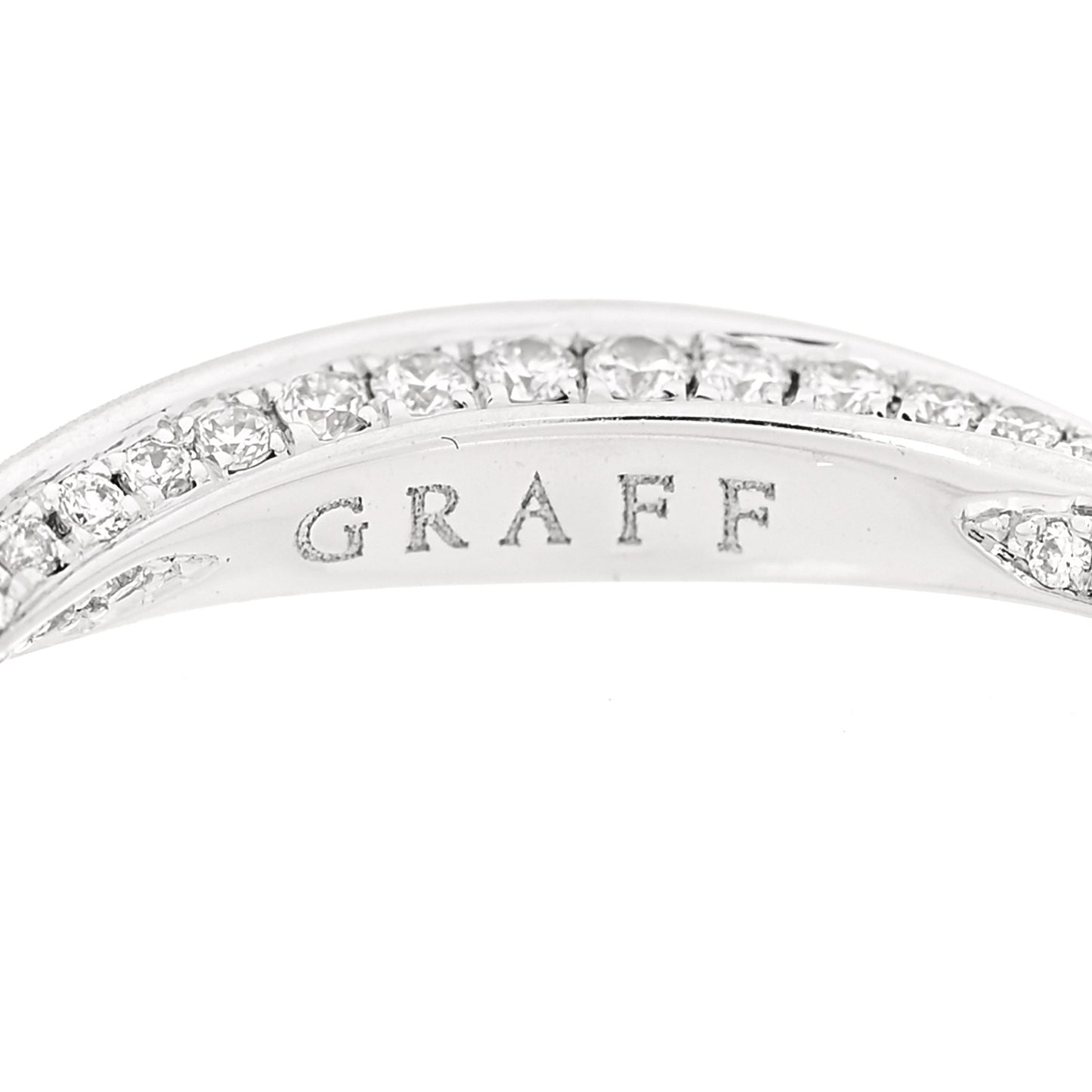18K White Gold Diamond Spiral Pave Band Ring 50 5.5