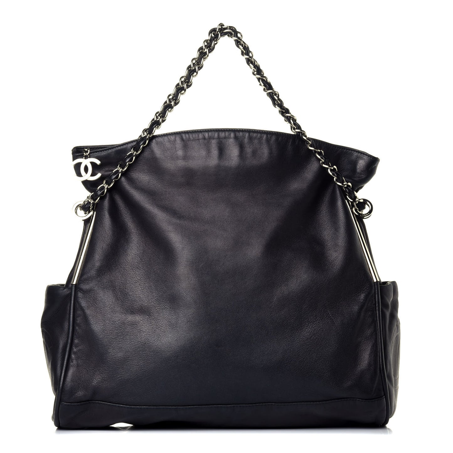 Lambskin Large Ultimate Soft Tote Black