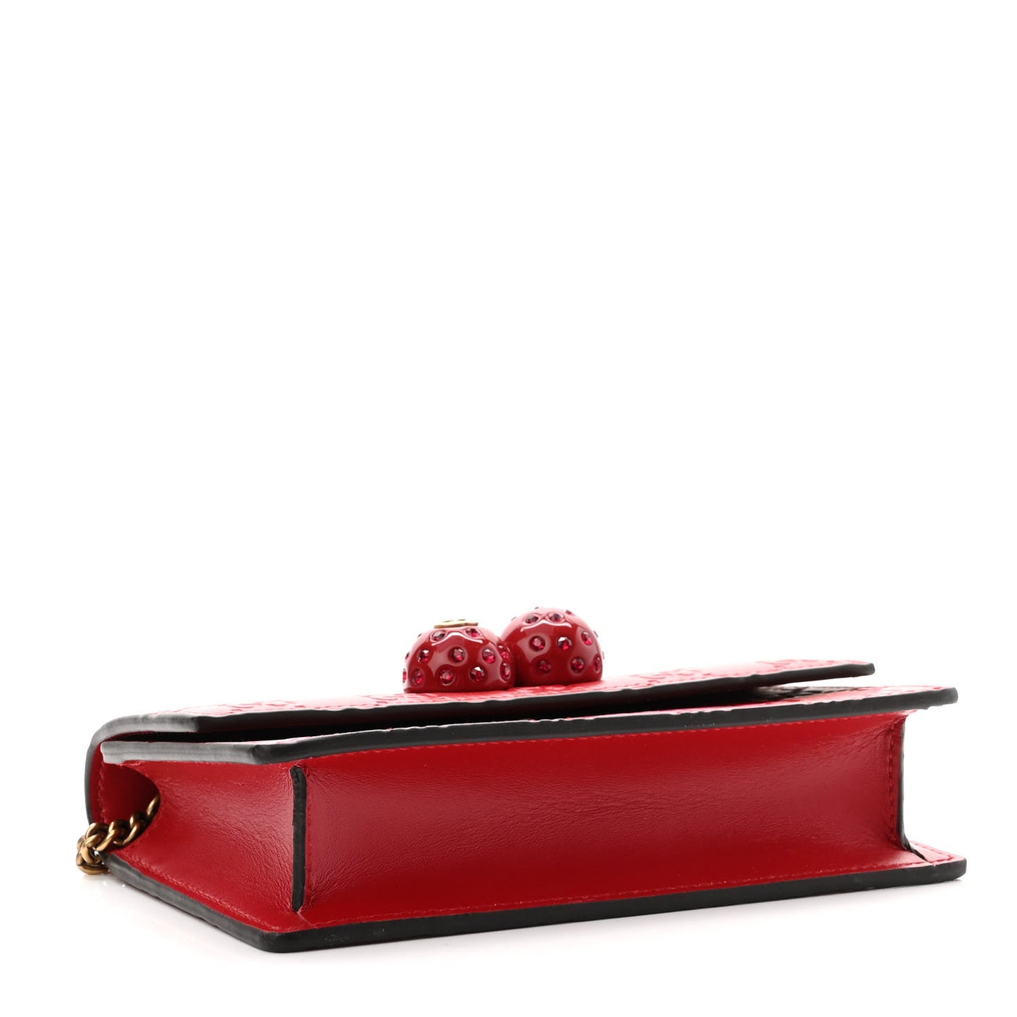 Guccissima Mini Cherry Chain Bag Hibiscus Red