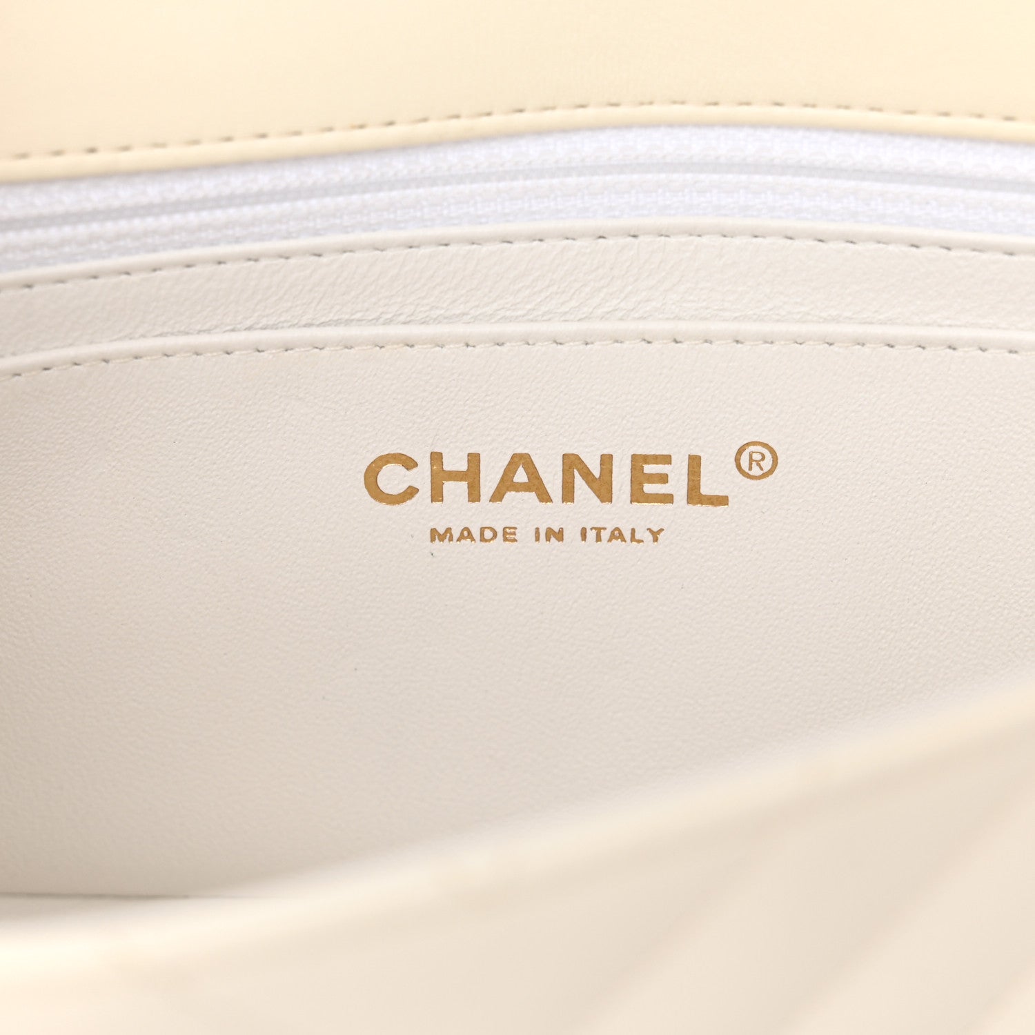 Chanel Lambskin Chevron Quilted Mini Rectangular Flap White 6 of 13