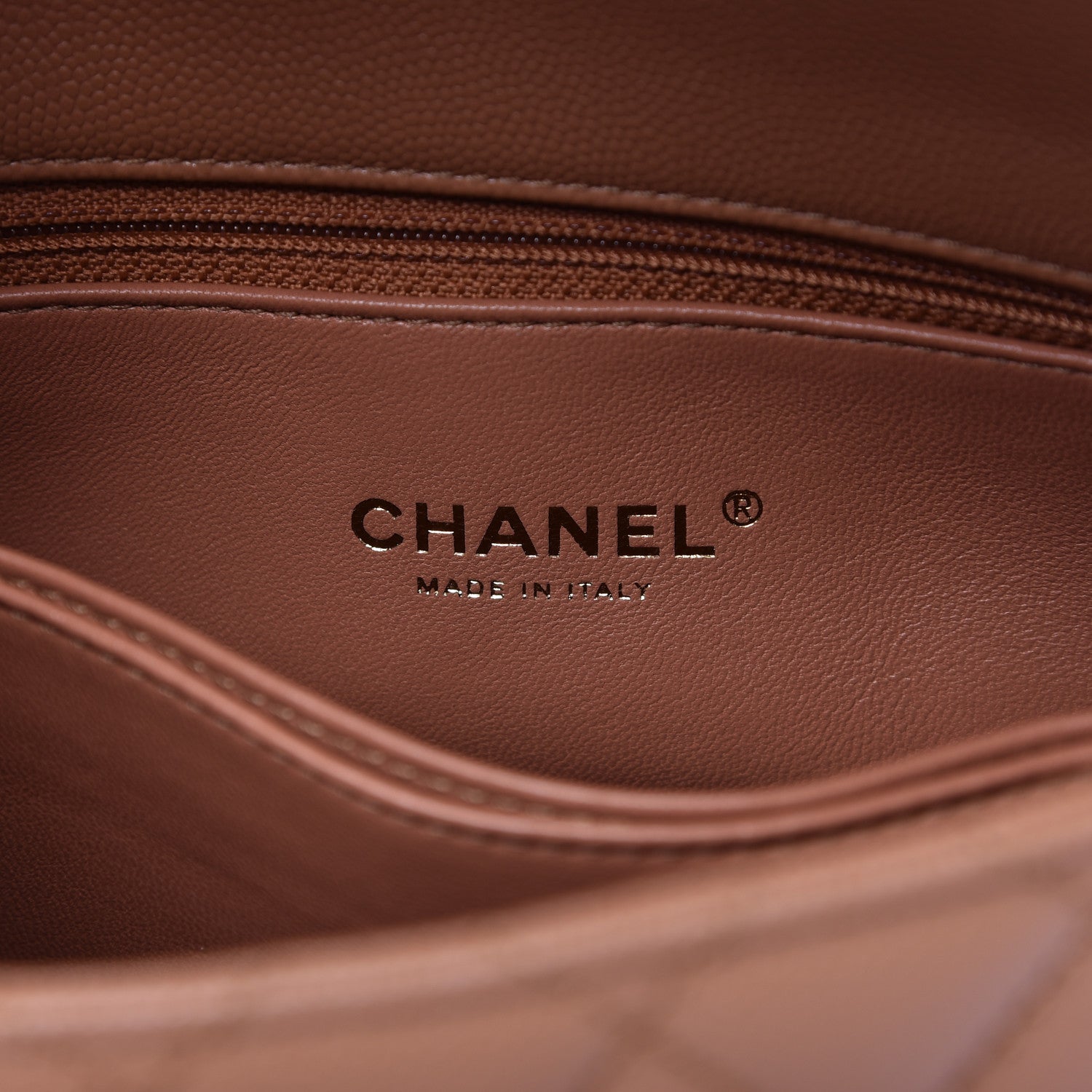 Chanel Caviar Quilted Lizard Embossed Mini Coco Handle Flap Brown 8 of 10