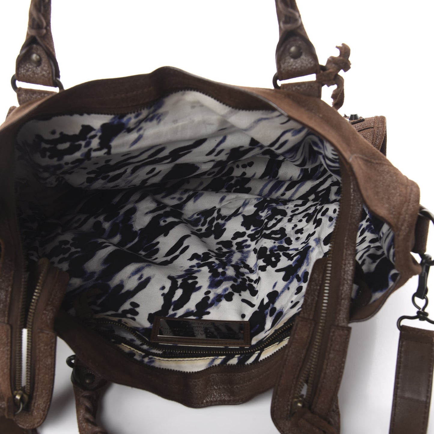 Metallic Craquele Calfskin Classic Hardware City Bronze