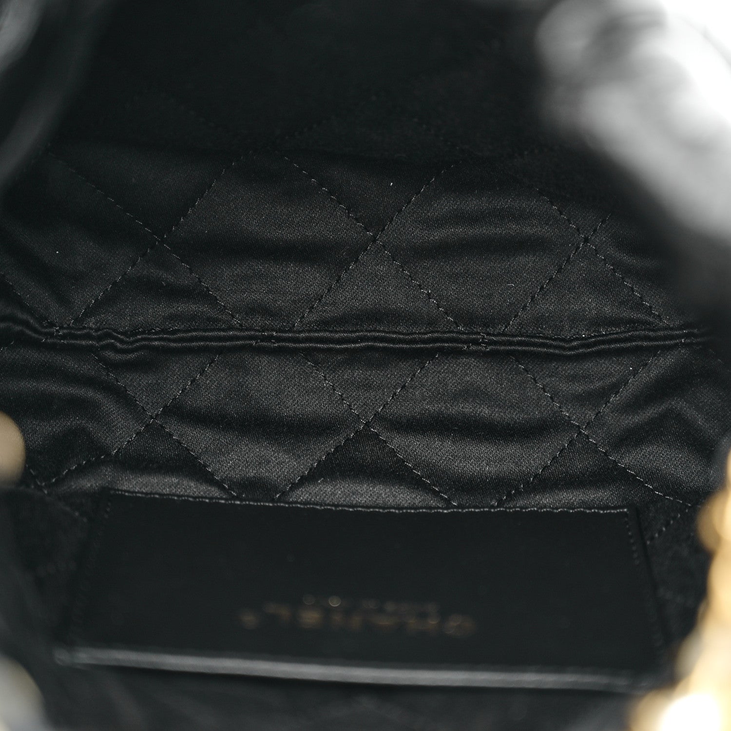 Chanel Shiny Crumpled Calfskin Quilted Pearl Mini Chanel 22 Black 5 of 10
