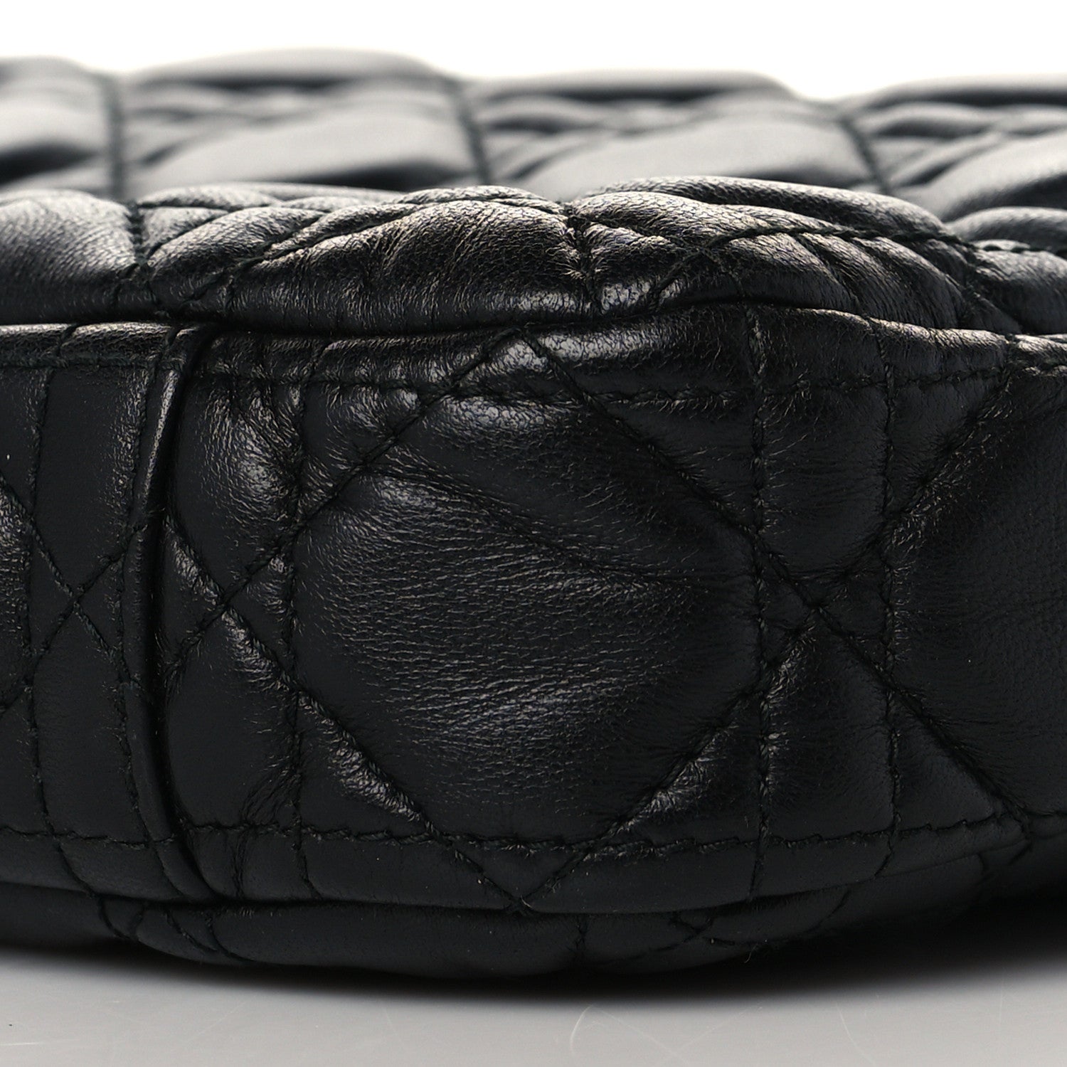 Christian Dior Lambskin Cannage DiorQuake Pouch Black 9 of 10