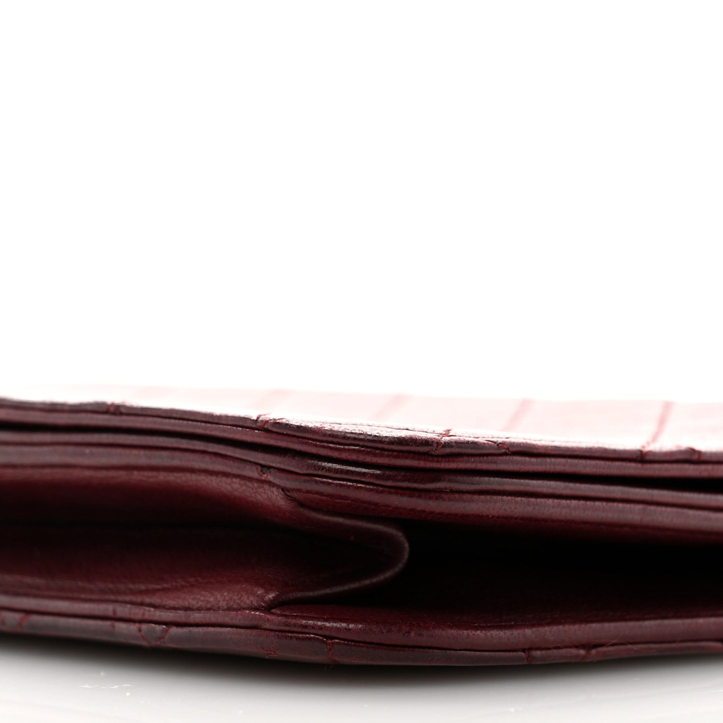 Lambskin Quilted Small Single Flap Bordeaux