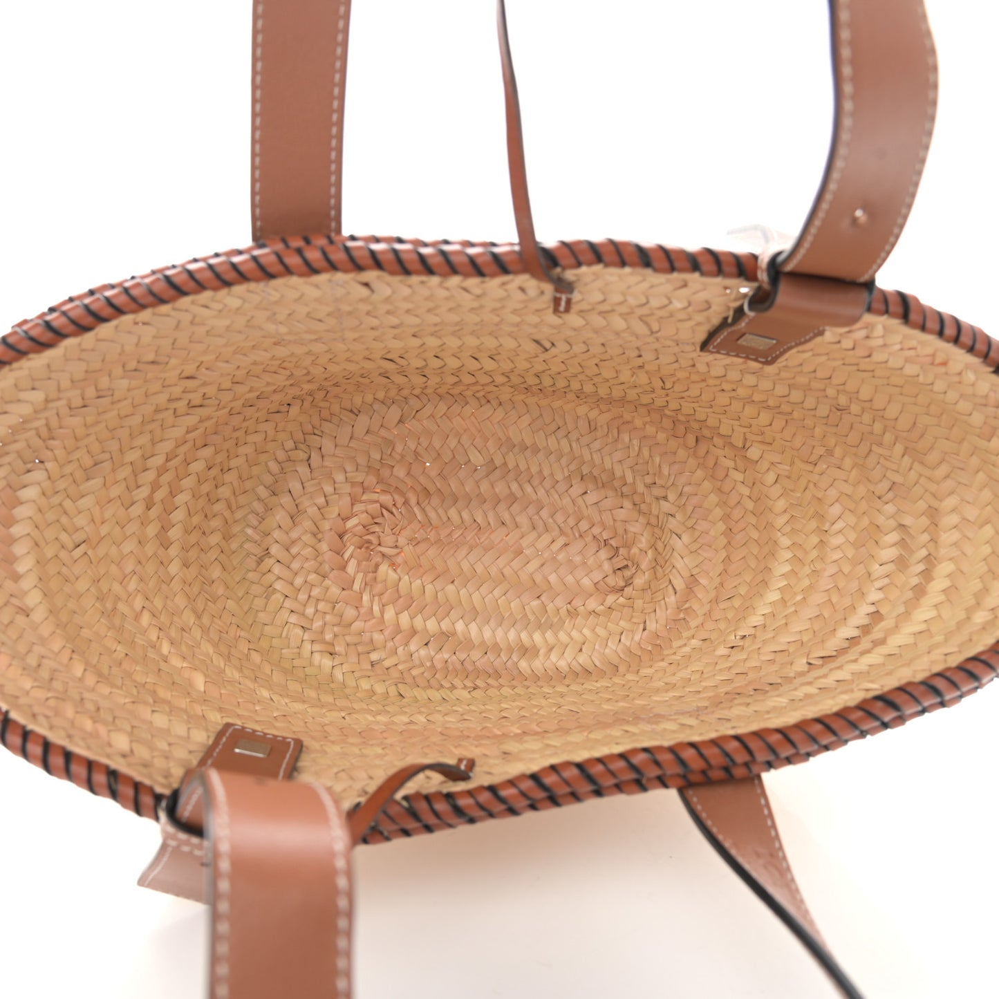 Raffia Small Basket Tote Bag Natural Tan