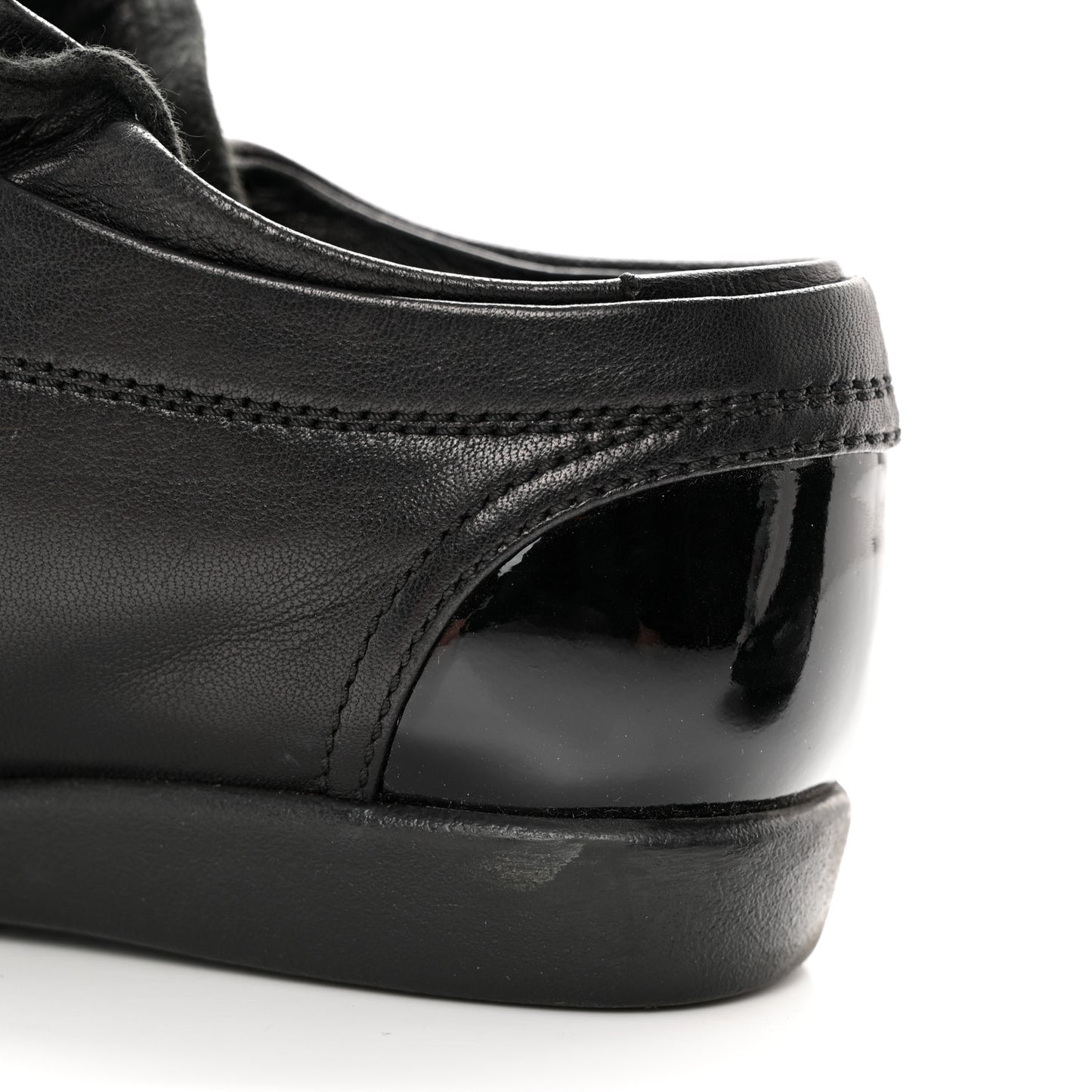 Lambskin Patent Cap Toe CC Sneakers 36 Black