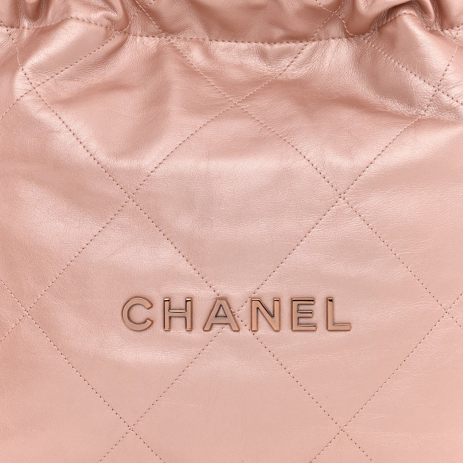 Chanel Metallic Calfskin Quilted Small Chanel 22 Pink 10 of 13