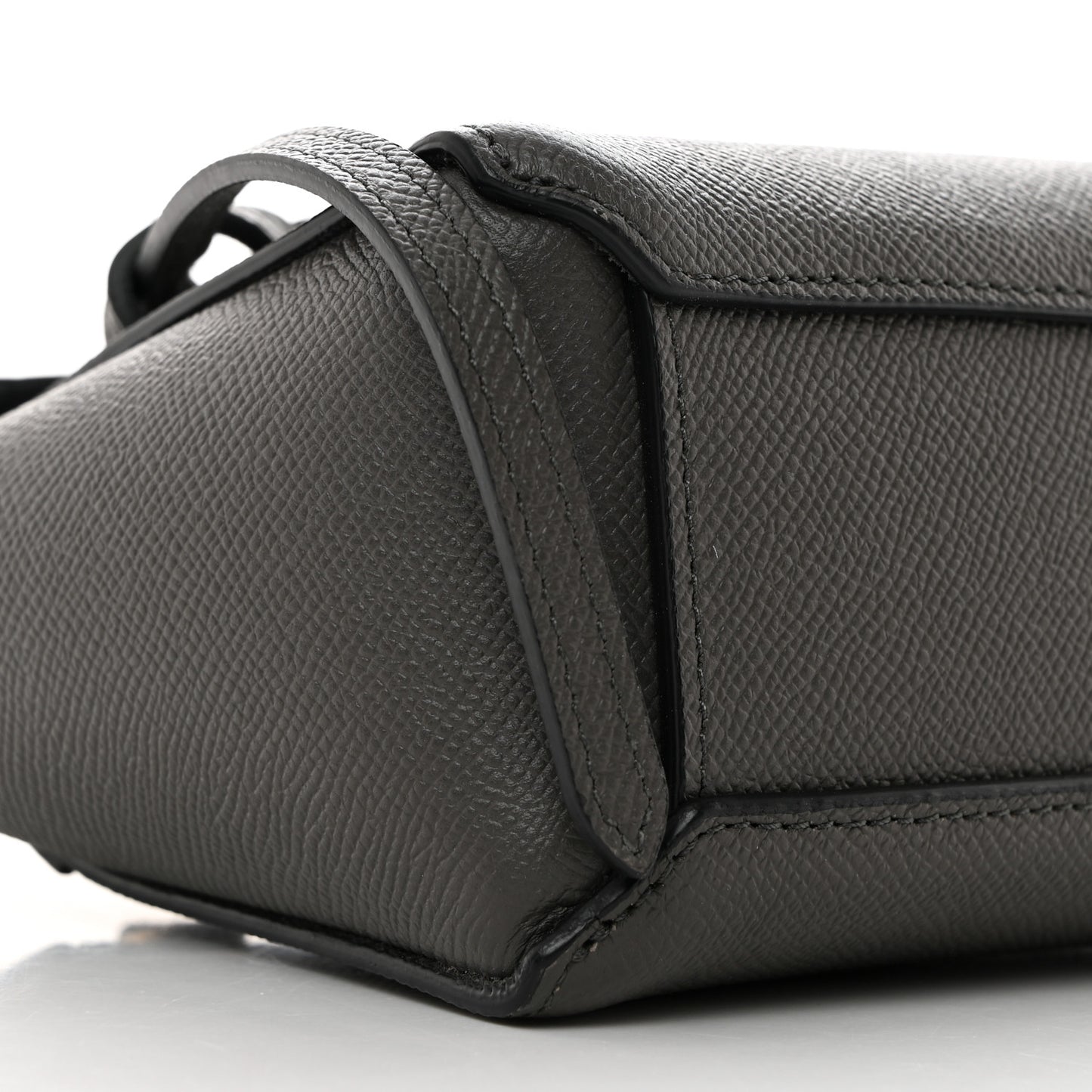 Grained Calfskin Pico Belt Bag Grey