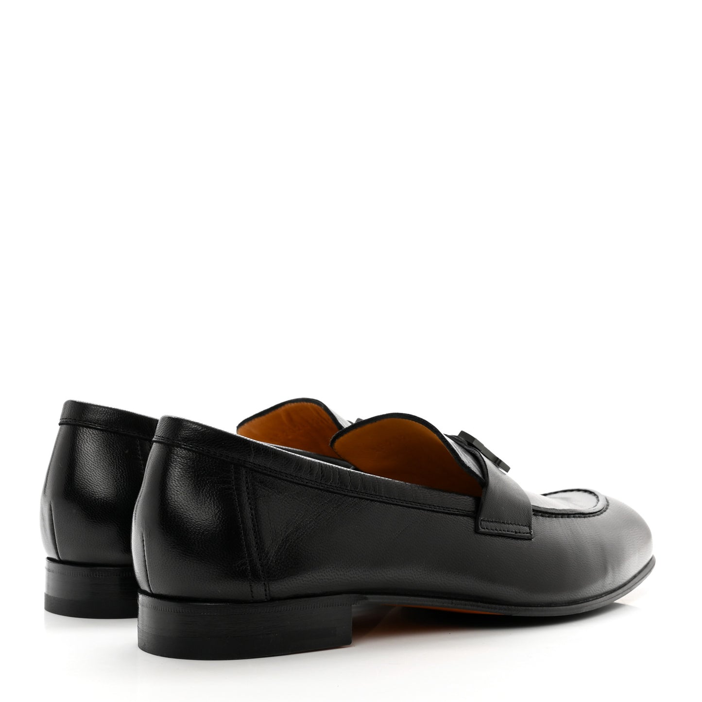 Goatskin Mens Paris Loafers 40.5 Black