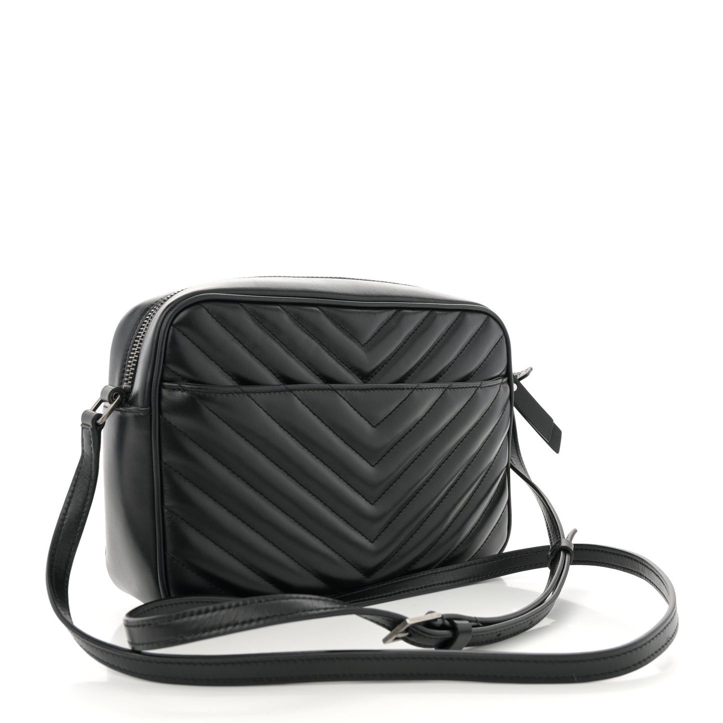 Calfskin Matelasse Monogram Lou Camera Bag Black