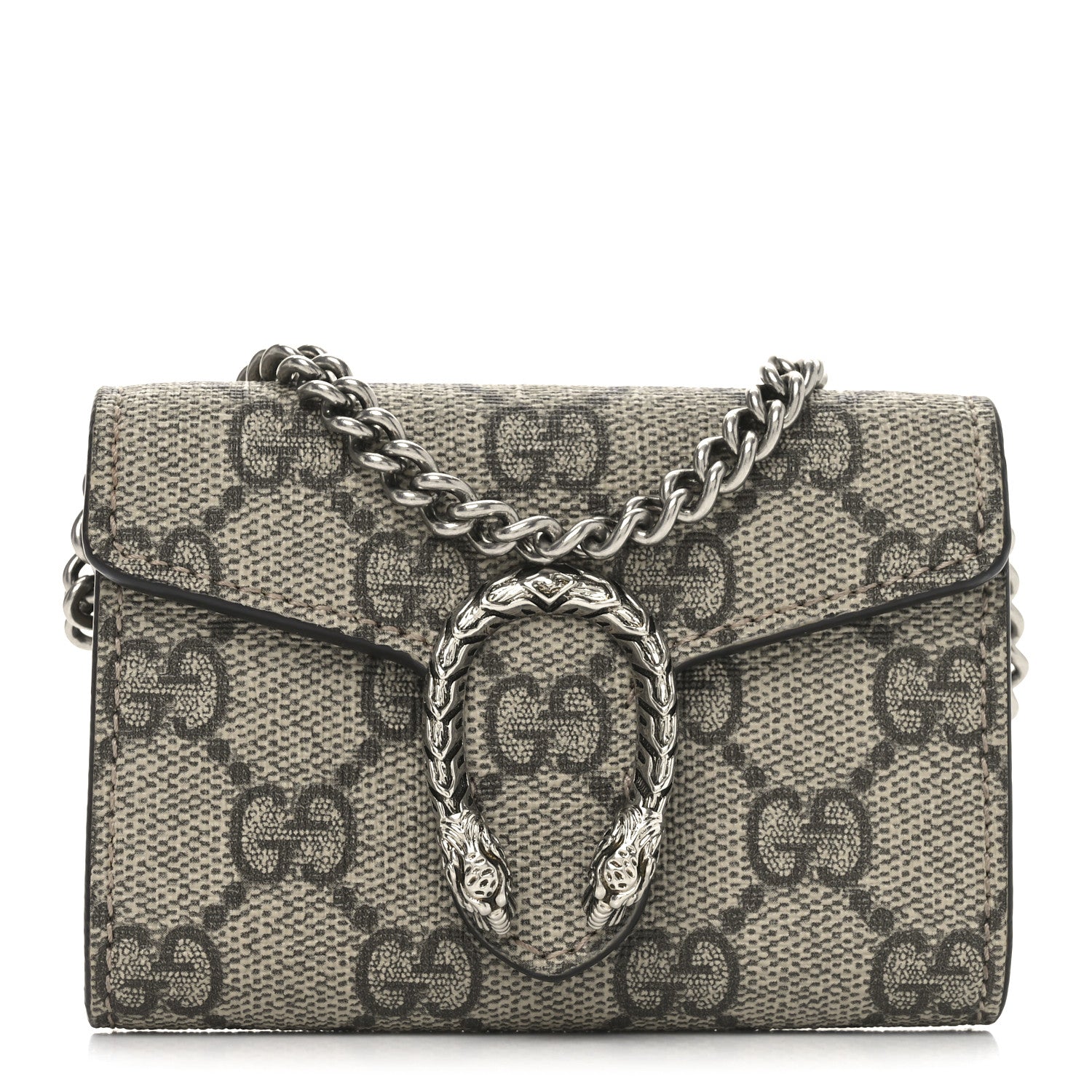 Gucci GG Supreme Monogram Dionysus Coin Purse Taupe 1746087
