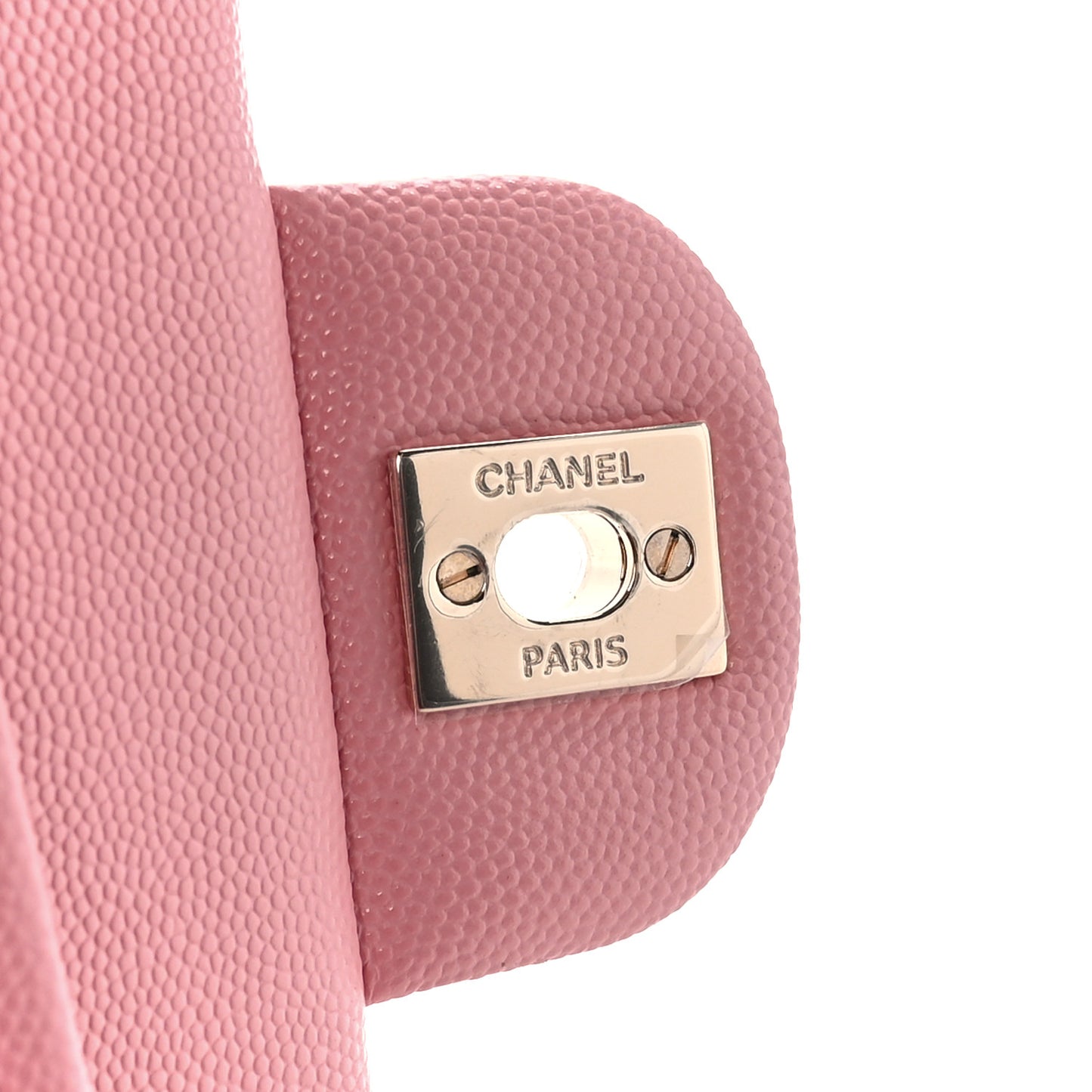 Caviar Quilted Small Double Flap Pink