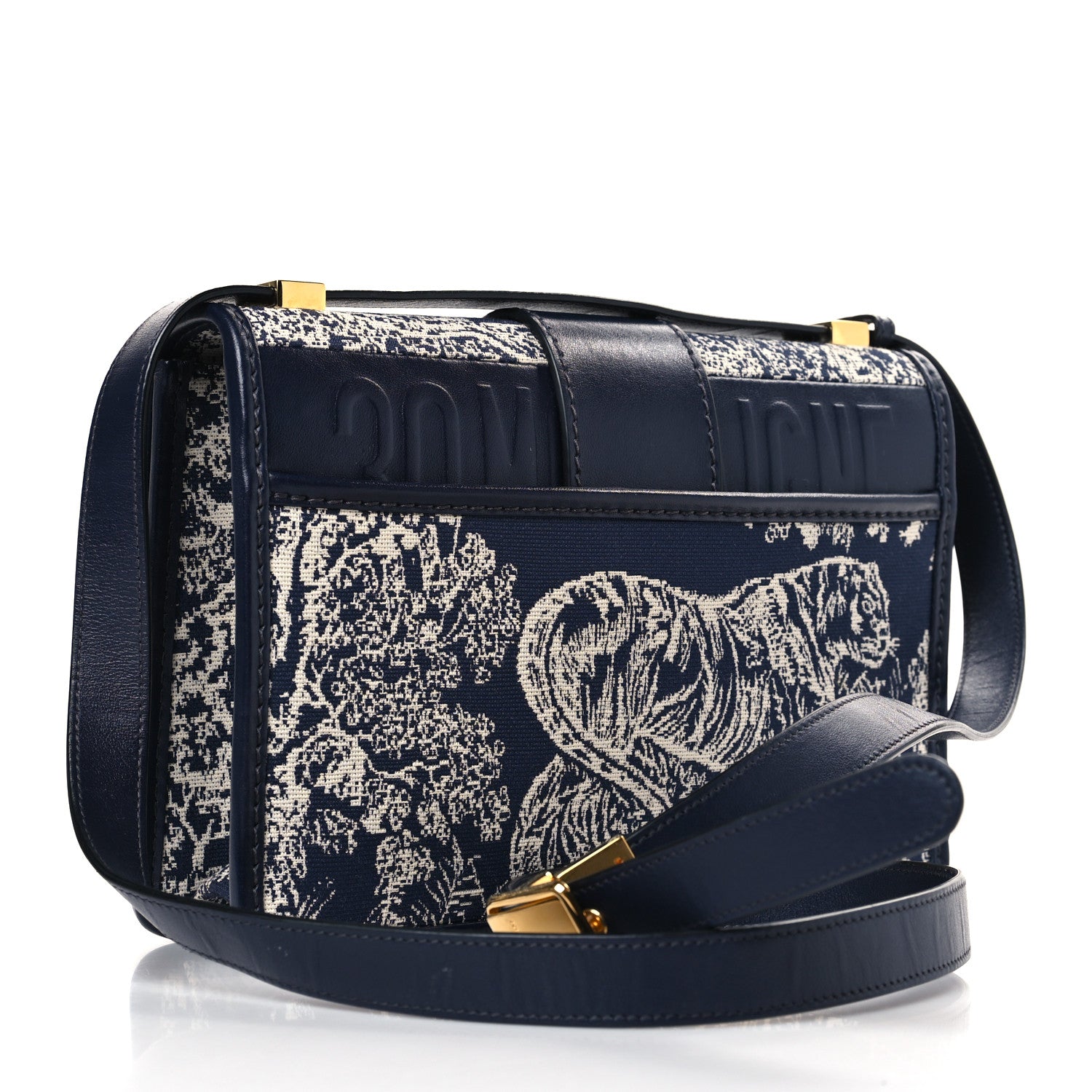 Christian Dior Toile de Jouy Reverse Jacquard 30 Montaigne Flap Bag Blue 3 of 9